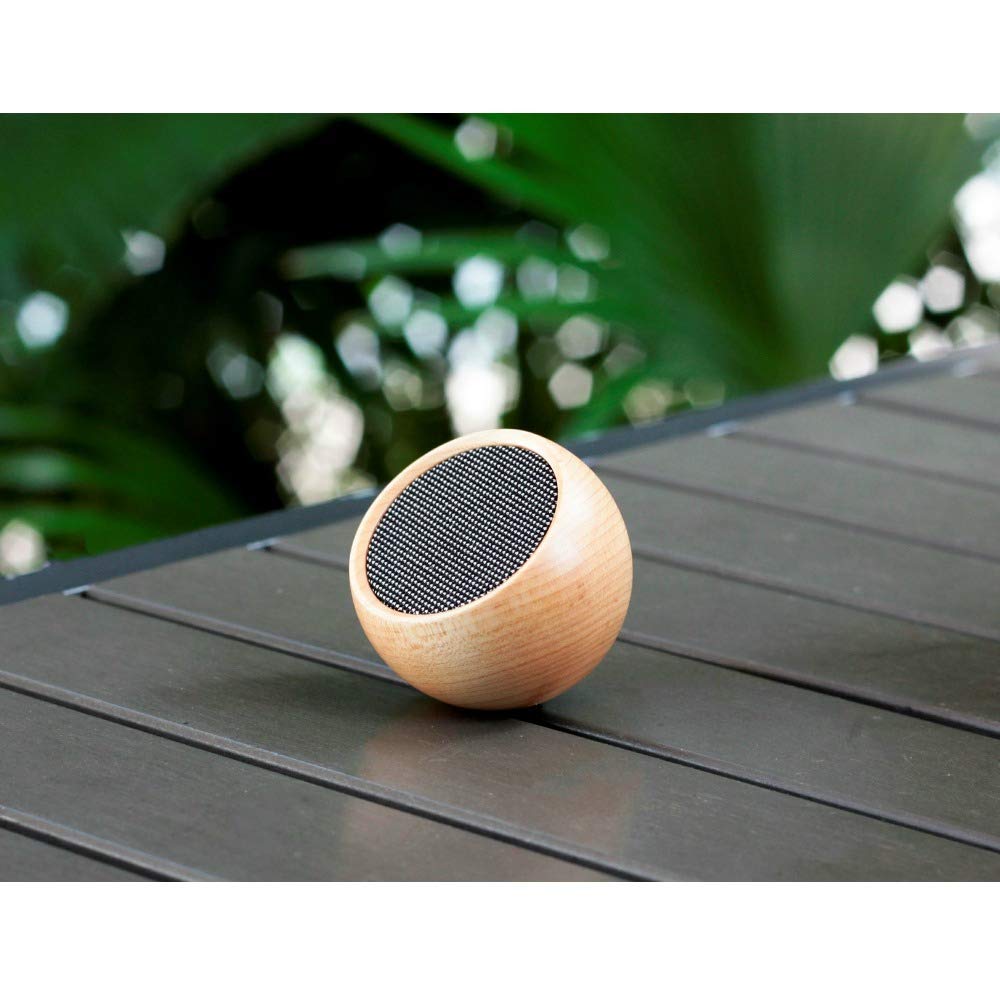 Gingko Design Natural Maple Wood Tumbler with Bluetooth Speaker - Perfect for Outdoor Adventures, Travel & Selfie Moments