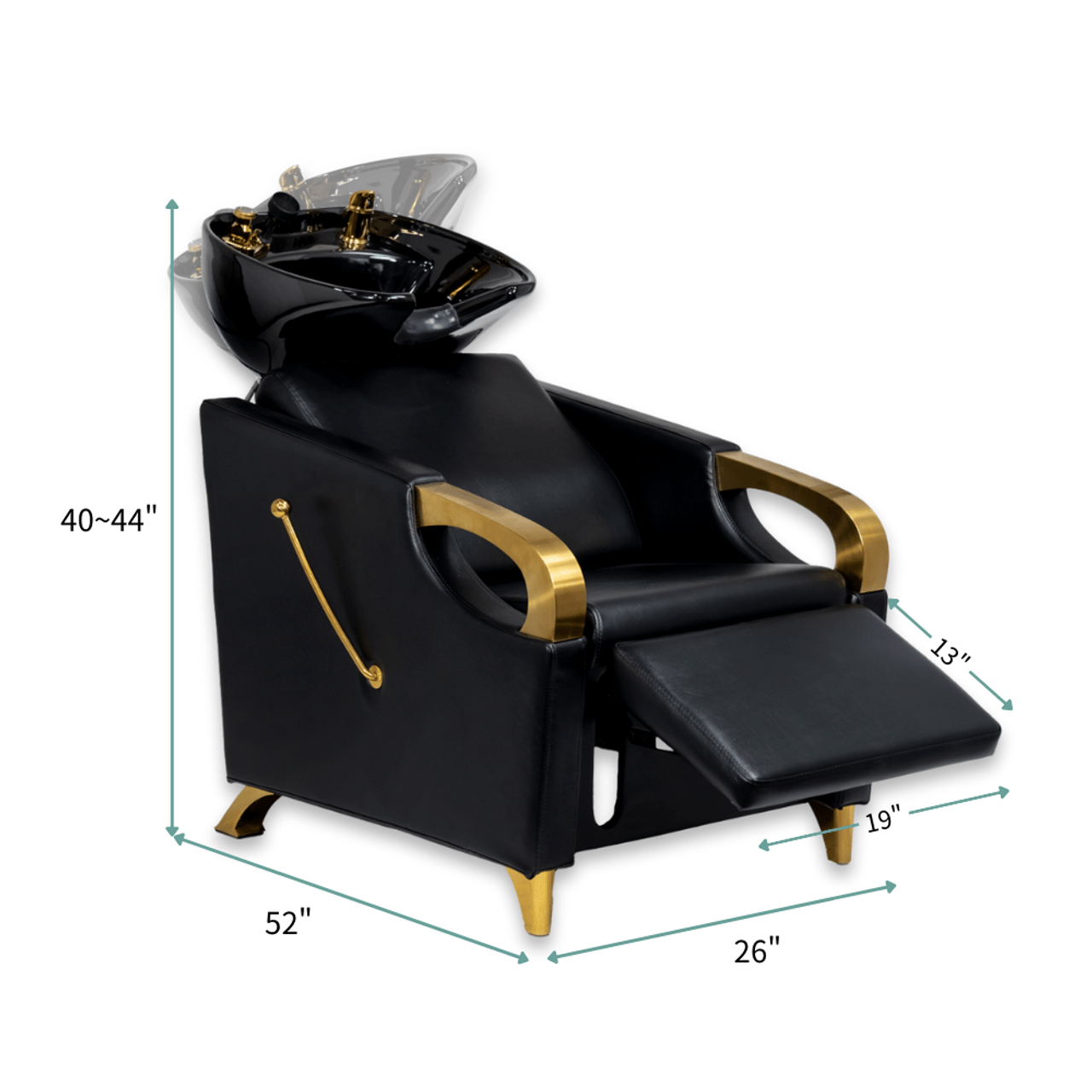 AURUM LUXE Backwash Unit - Professional Salon Sink for Hair Washing & Styling | Perfect for Beauty Salons, Barber Shops & Home Use