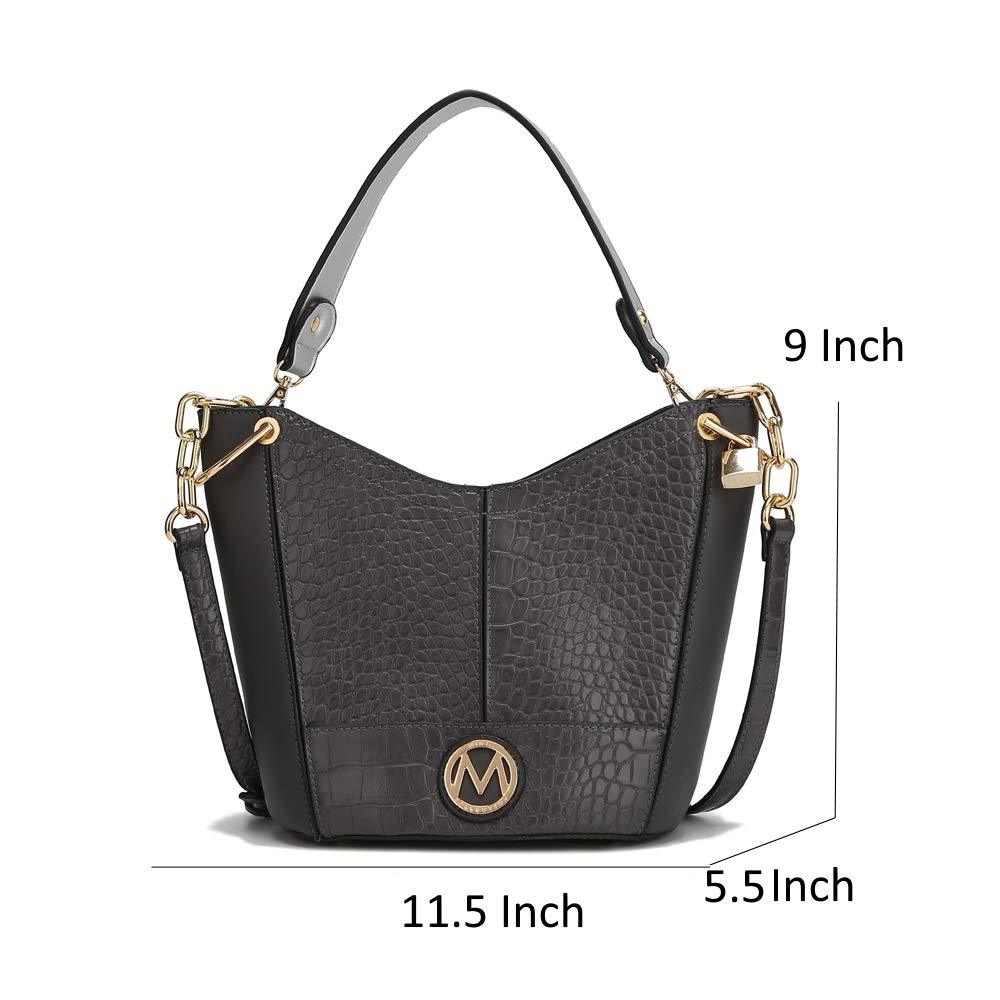 MKF Women's Crossbody Hobo Bag - PU Leather Top Handle Shoulder Purse with Strap - Stylish & Functional Handbag for Work, Travel & Everyday Use