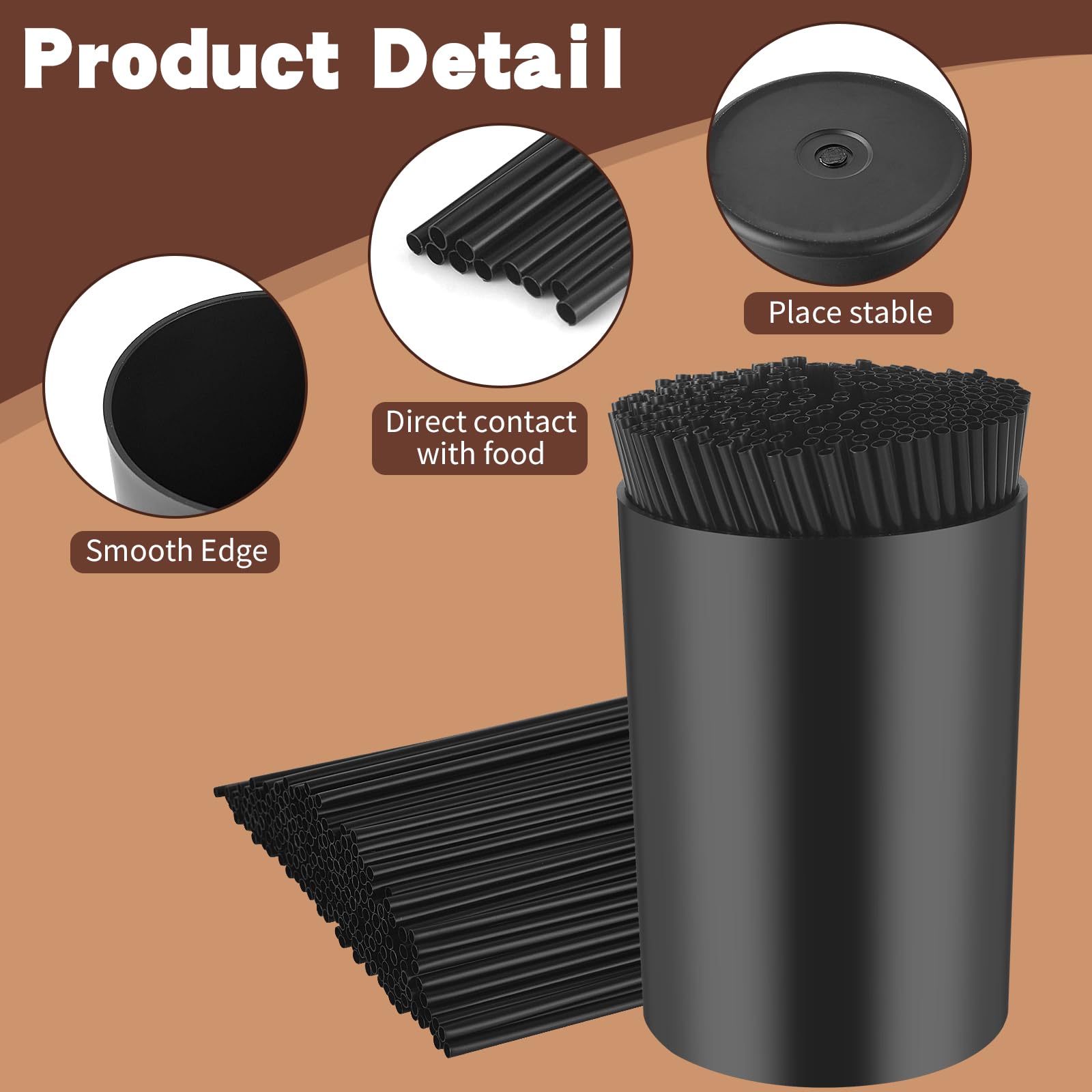 1000 Pcs 5 Inch Black Coffee Stir Sticks Holder - Reusable Stirrers for Coffee, Milk & Cocktail Drinks | Perfect for Coffee Bars, Cafes, Parties & Home Use