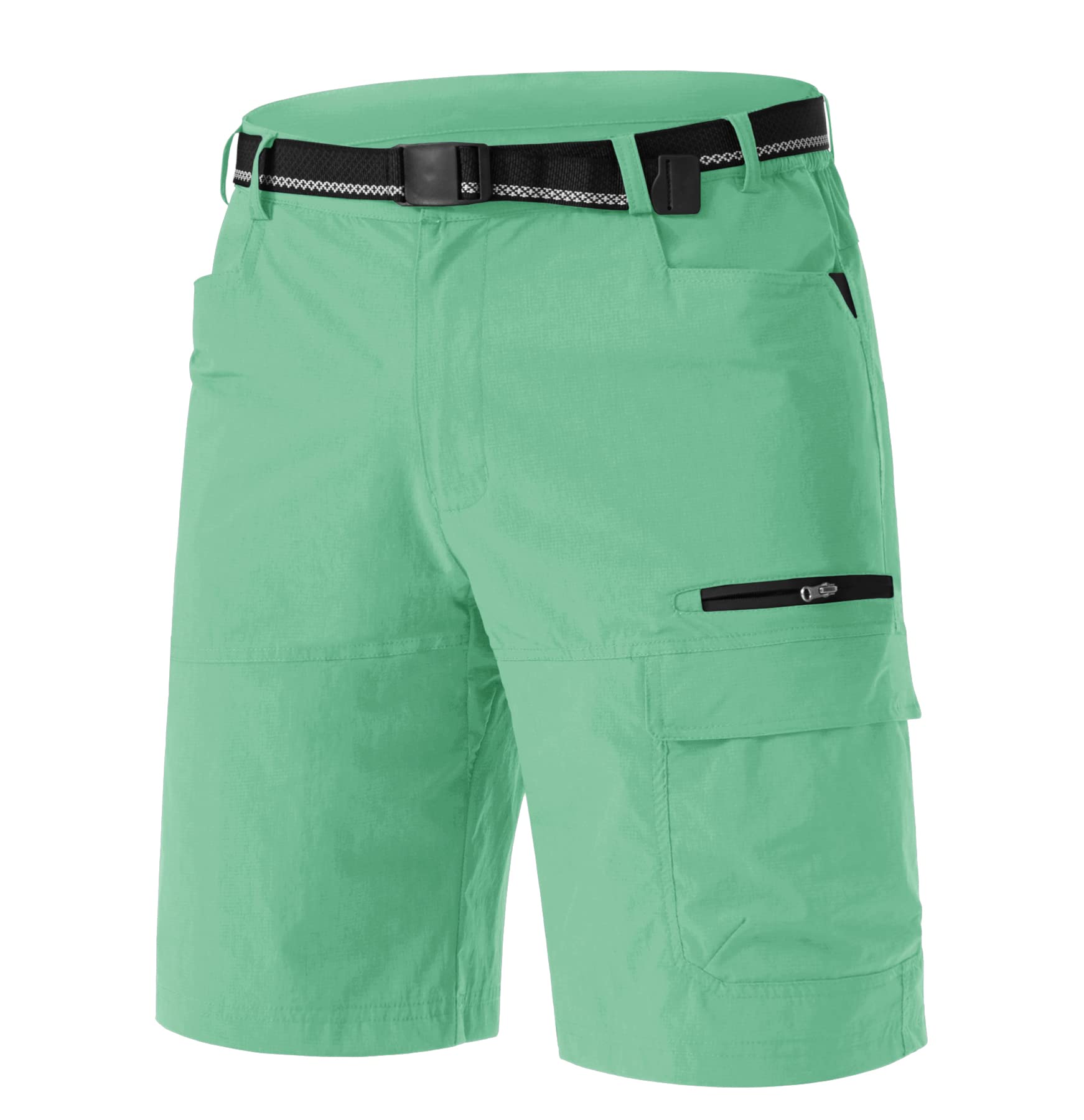 TACVASEN Men's Quick Dry Cargo Shorts - Lightweight Summer Outdoor Hiking & Work Shorts with Multiple Pockets (No Belt Included) - Perfect for Camping, Travel & Casual Wear