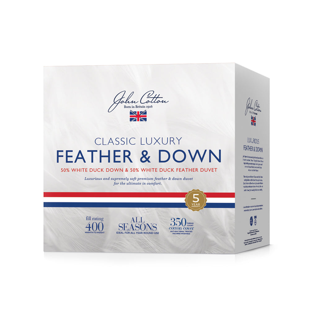 Premium 50/50 Duck Down & Feather Quilt - Queen Size Luxury Bedding for All Seasons | Warm & Cozy Winter Comforter for Master Bedroom, Guest Room & Hotel