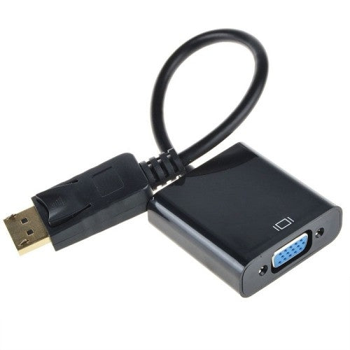 DisplayPort to VGA Female Cable Converter - DP to VGA Video Adapter (Male to Female) for PC, Laptop, Monitor - Perfect for Home Office, Gaming & Presentations