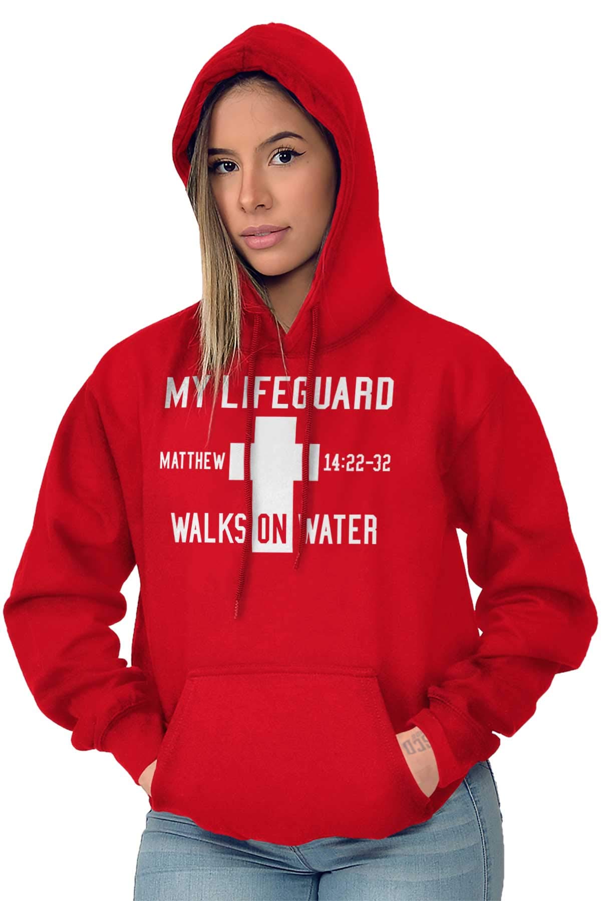 Biblical Walks on Water Hoodie - Christian Faith Apparel for Men & Women | Unisex Pullover Sweatshirt for Church, Bible Study & Daily Wear