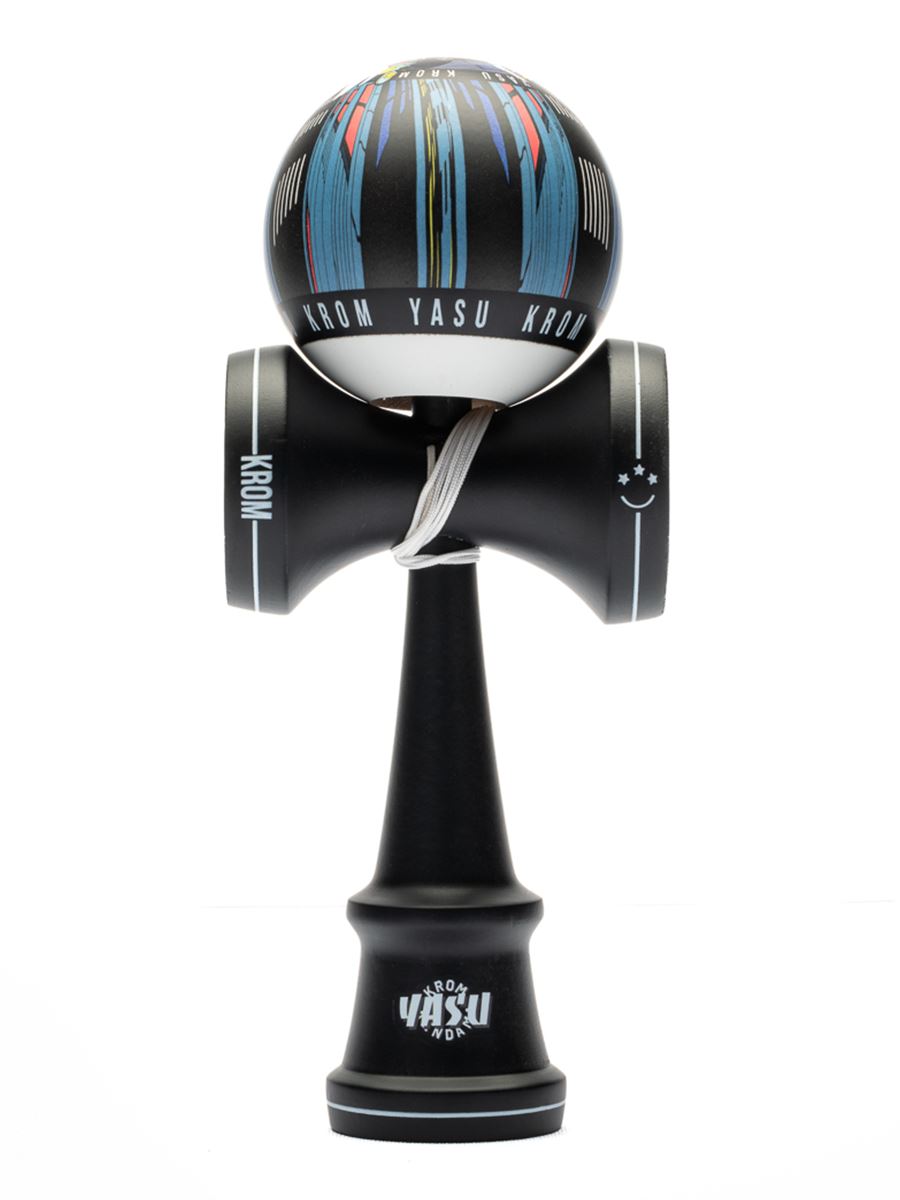 Premium Krom Yasu Champ Kendama - Maple & Beech Wood Japanese Skill Toy for Beginners & Pros - Perfect for Stress Relief, Office Breaks & Outdoor Play