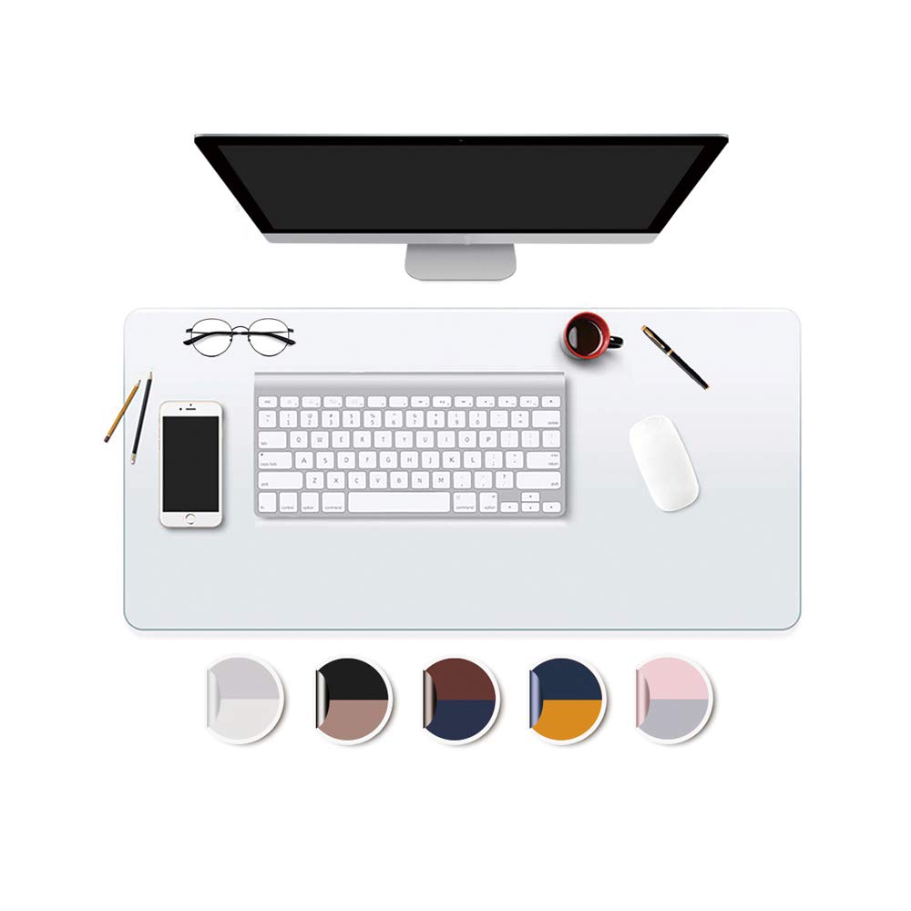 Clear PVC Office Desk Blotter Pad - 24x48 Inch Large Writing Mat, Waterproof Table Protector for Laptop, Computer, Keyboard & Mouse | Durable Vinyl Workstation Cover for Home & Office Use | Ideal for Meetings, Study & Workspace Organization