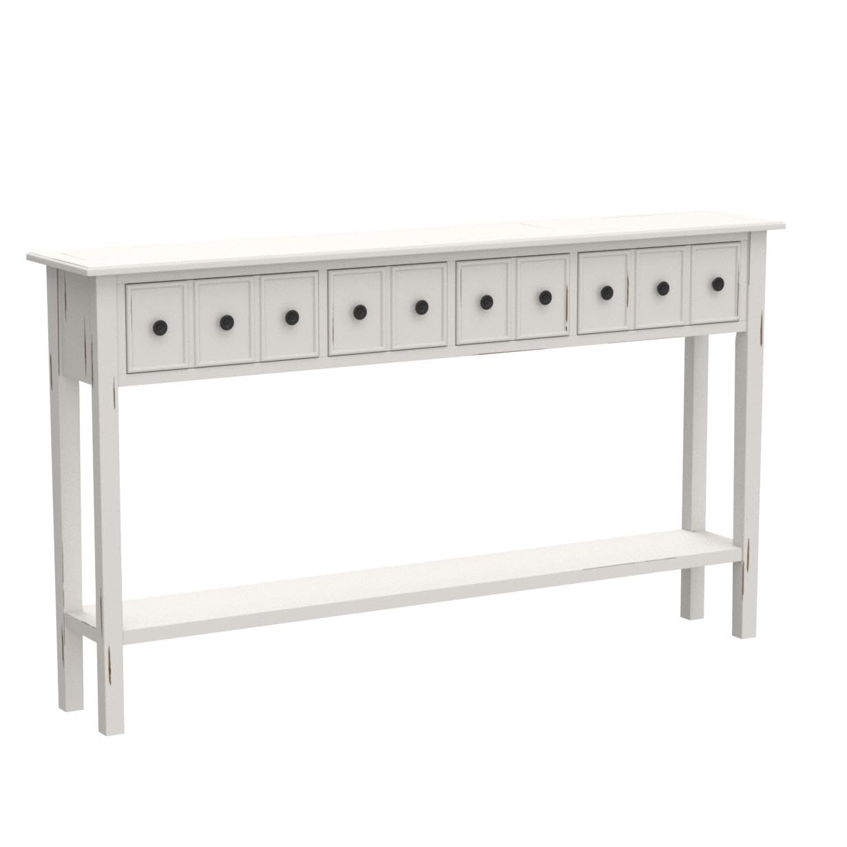 Merax 60 Inch Sofa Table with Drawers and Shelf - Long Console Table for Living Room, Entryway & Hallway - Easy Assembly Modern Furniture for Home Decor
