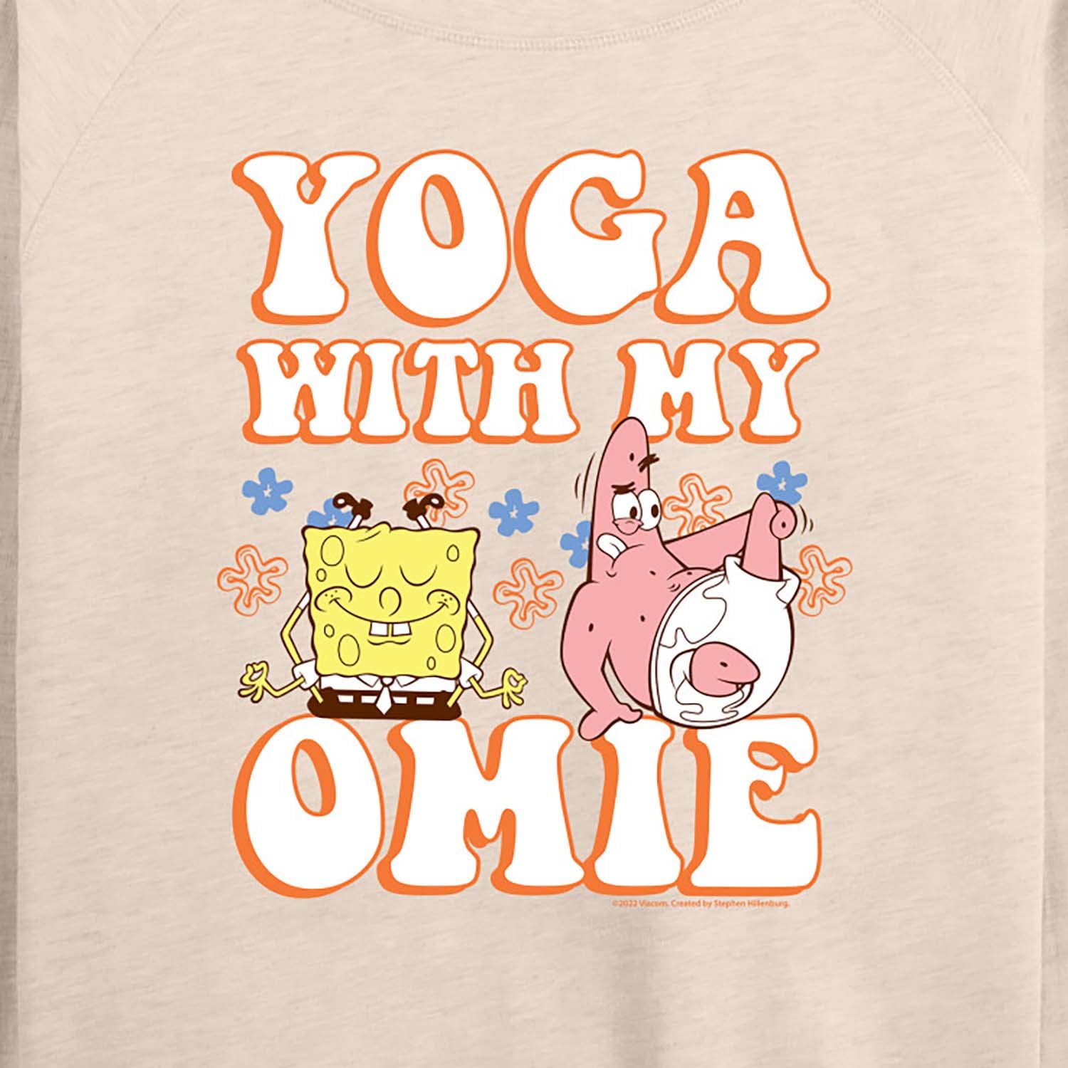 HYBRID APPAREL SpongeBob SquarePants Yoga With My Omie Women's Lightweight French Terry Pullover Hoodie - Soft Lounge Wear for Yoga, Gym & Casual Outfits