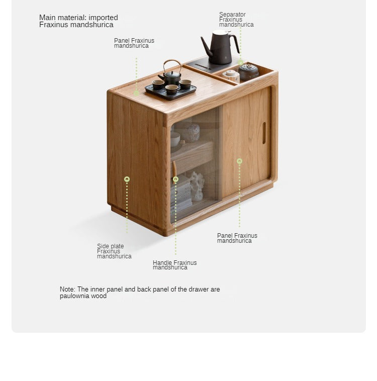 Solid Oak Wood Modern Coffee Table - Stylish & Durable Living Room Furniture for Home Decor & Entertaining
