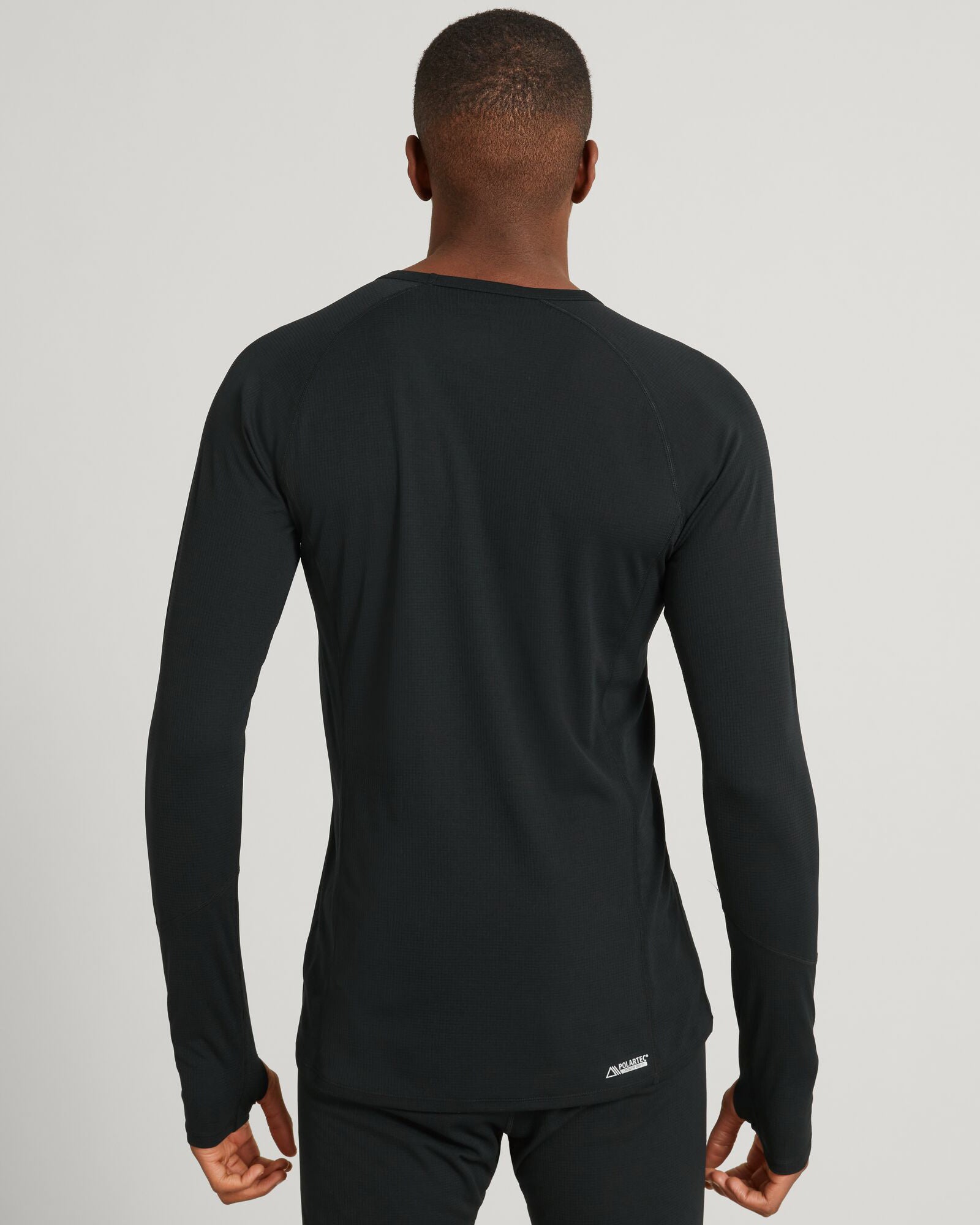 KMDAction Men's Long Sleeve T-Shirt - Soft Cotton Crew Neck Shirt for Men, Black - Perfect for Workout, Gym, Running & Casual Wear