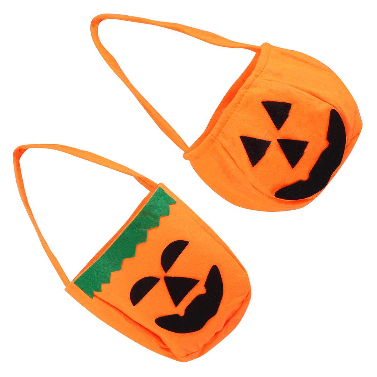 Ciieeo 2-Pack Halloween Pumpkin Tote Bags for Kids - Reusable Non-Woven Candy Collection Bags for Trick or Treating, Holiday Parties & Christmas Gift Wrapping - Perfect for Candy Storage & Sweet Treats