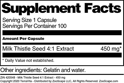 Premium Milk Thistle Seed 4:1 Extract 450mg - 100 Capsules per Bottle (3-Pack) | Liver Support & Detox Supplement | Supports Healthy Digestion & Natural Cleansing | Ideal for Daily Wellness Routine & Post-Holiday Detox
