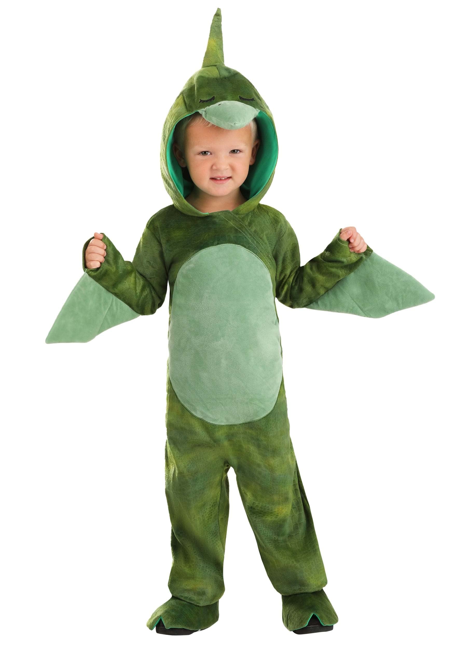 Dinosaur Costume for Kids - Green Pterodactyl Toddler Outfit | Halloween Dress Up, Birthday Party, Cosplay & Pretend Play