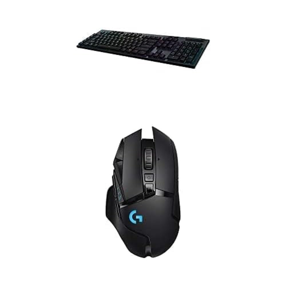 Logitech G915 Lightspeed RGB Wireless Mechanical Gaming Keyboard & G502 Lightspeed Wireless Gaming Mouse Combo - Perfect for PC Gaming, Streaming & Esports