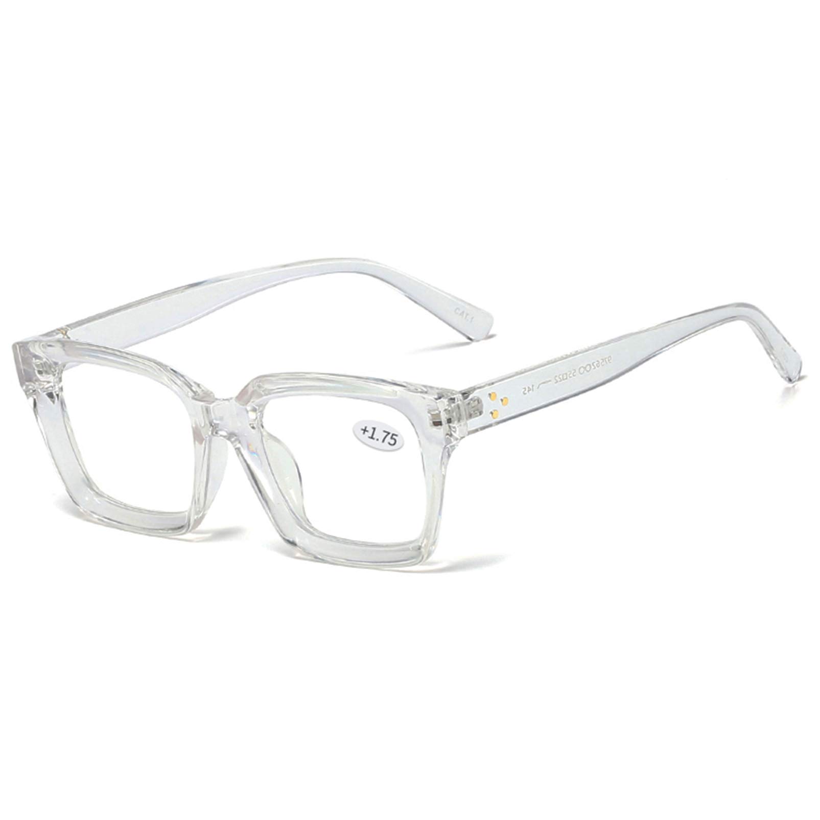 ZUVGEES Retro Blue Light Blocking Reading Glasses - Large Lens Computer Eyeglass Frames for Men & Women - Reduce Eye Strain for Work, Gaming & Screen Time