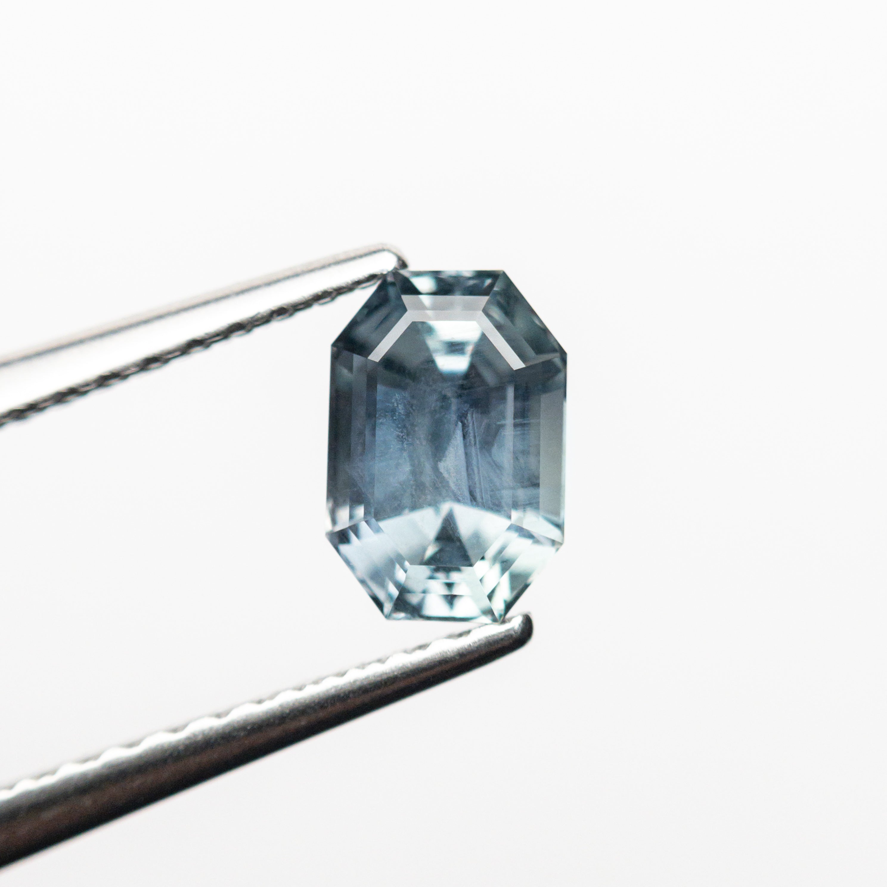 1.12ct Natural Blue Sapphire Gemstone - 6.59x4.47x3.85mm Step Cut Rectangle with Cut Corners - Fine Jewelry Making for Rings & Pendants