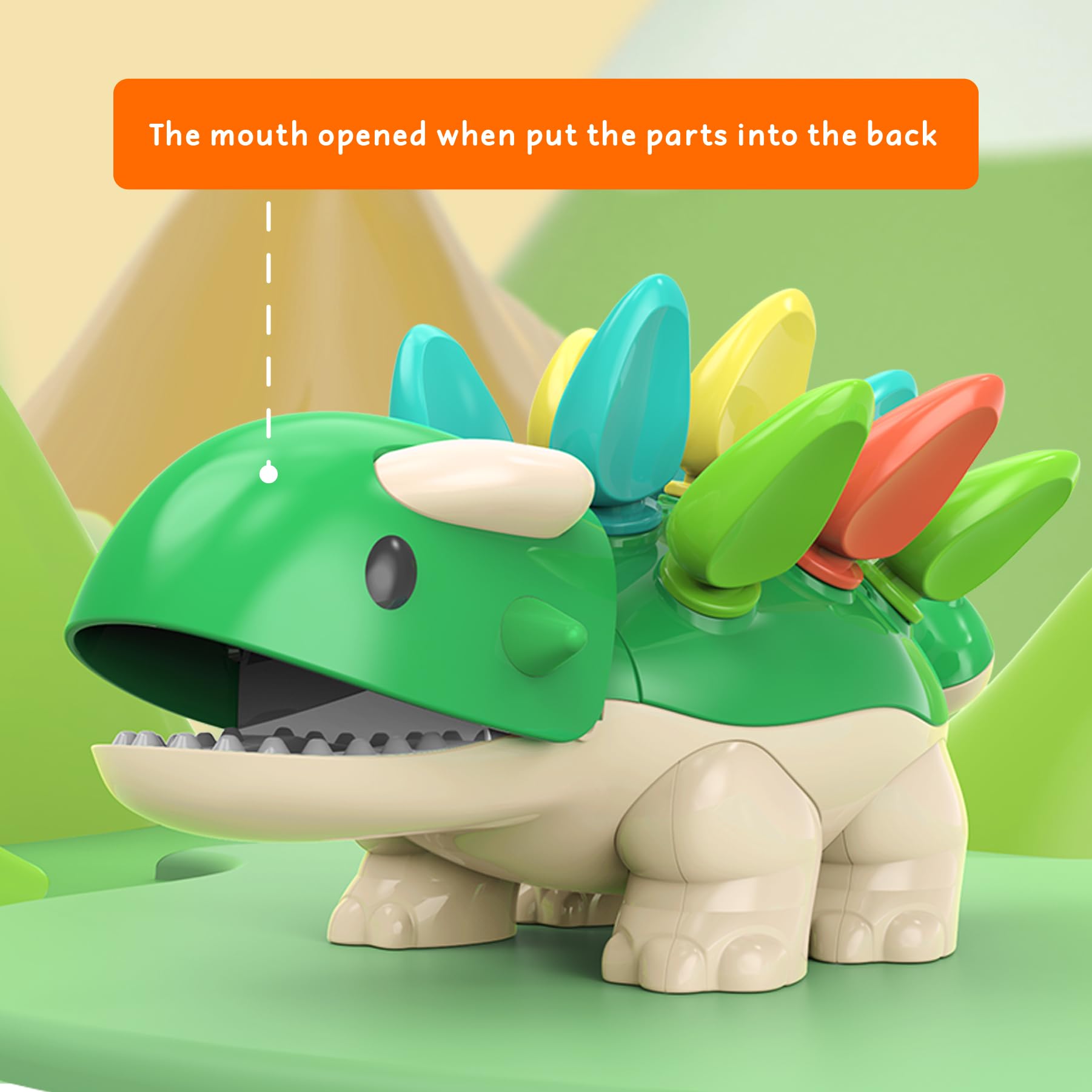 Dinosaur Montessori Toys for Toddlers 1-3 Years Old - Fine Motor Skills Educational Toys for Boys & Girls, Easter Basket Stuffers, Birthday Gifts for 12-18 Month Old Babies | Perfect for Preschool Learning & Sensory Play