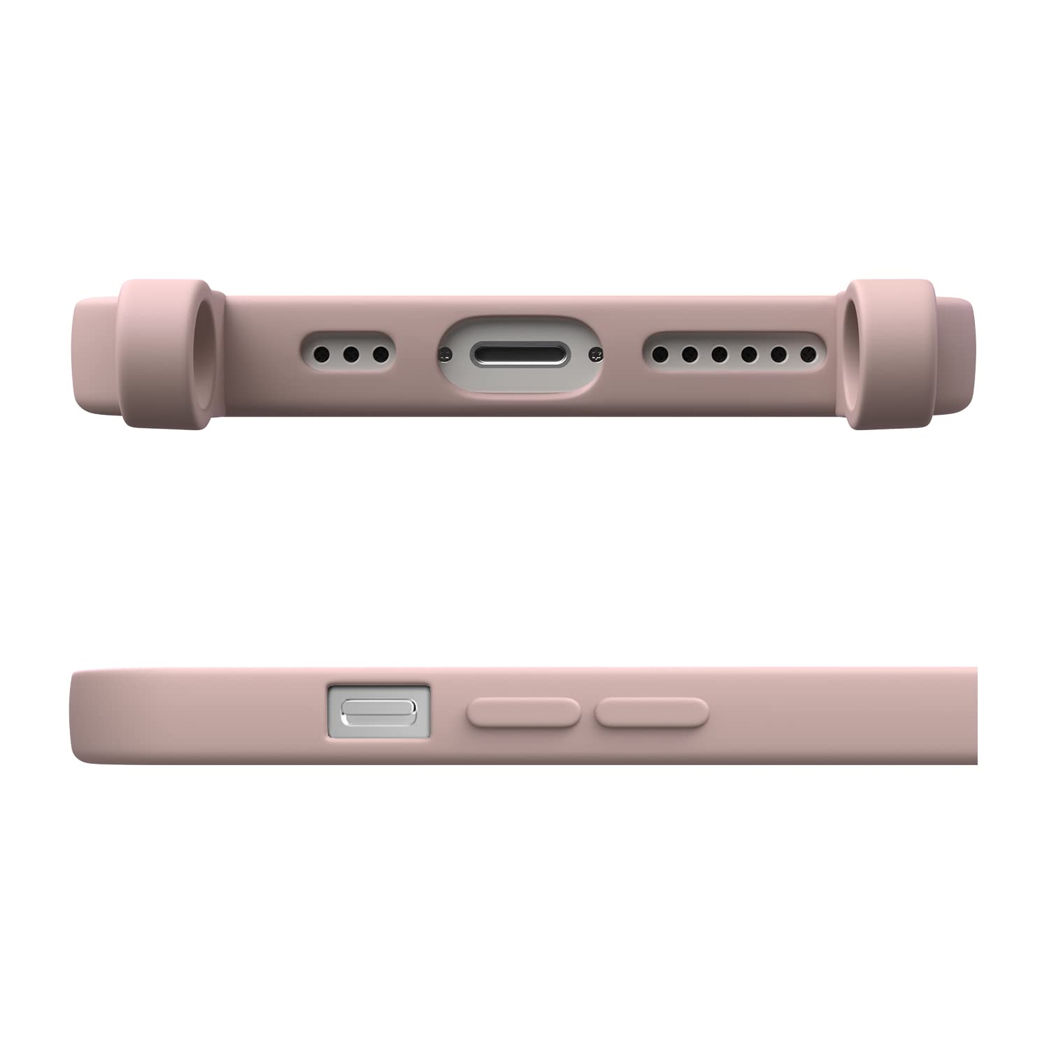 ZTOFERA iPhone 15 Case with Adjustable Crossbody Strap - Soft Silicone Shockproof Protective Cover for iPhone 15 6.1 inch (Pink) | Perfect for Travel, Shopping & Hands-Free Use