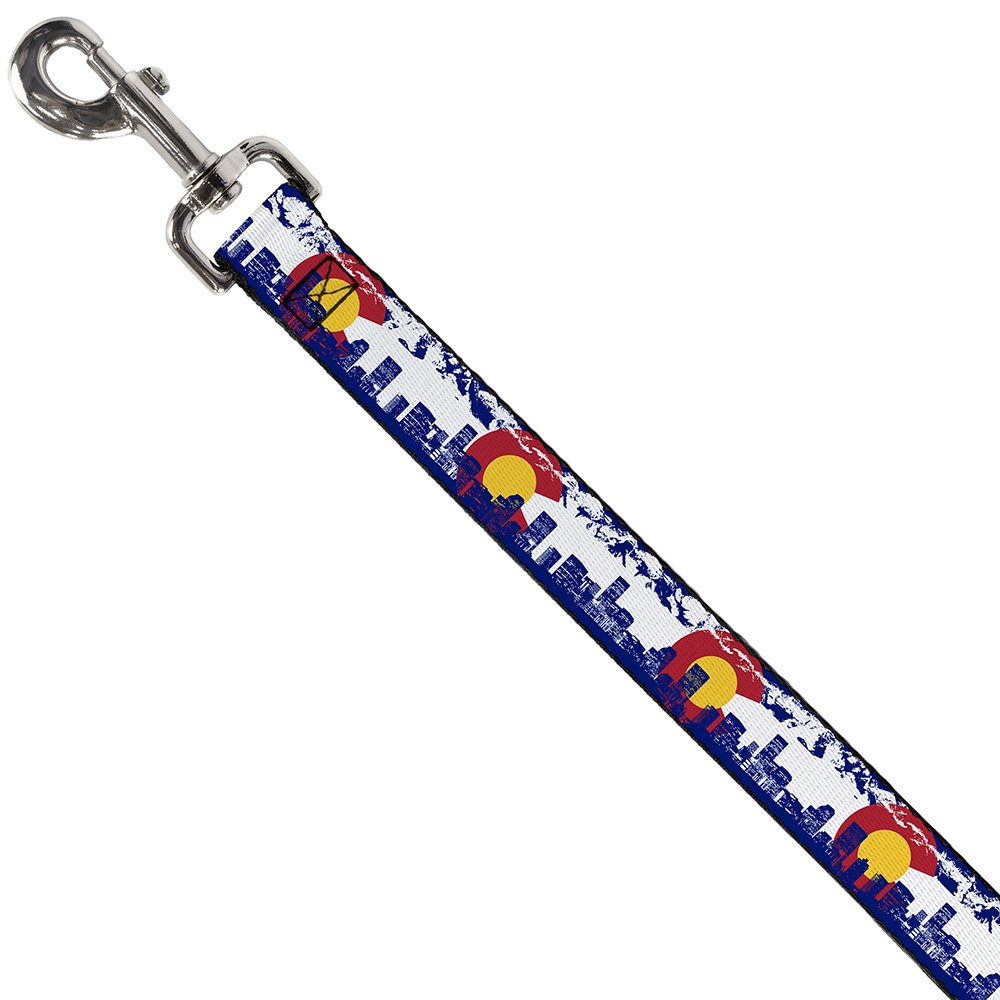 Colorado Skyline Mountains Dog Leash - 6 Feet Long, 1.0 Inch Wide Durable Pet Leash for Hiking, Walking & Outdoor Adventures