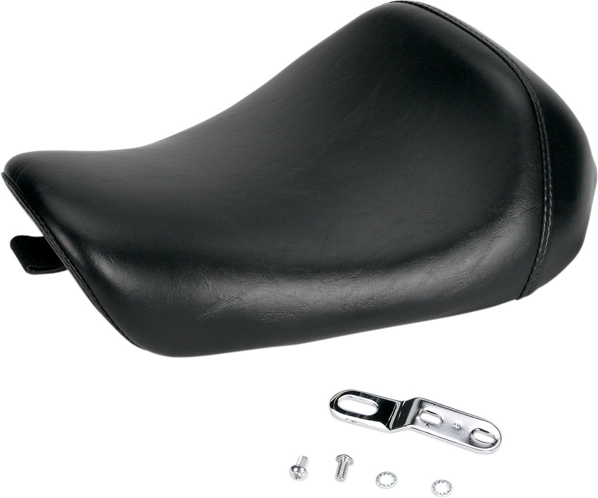 Le Pera Bare Bones Solo Seat - Black Vinyl Motorcycle Seat for Harley Davidson - Comfortable Cruiser Bike Seat for Long Rides & Custom Builds