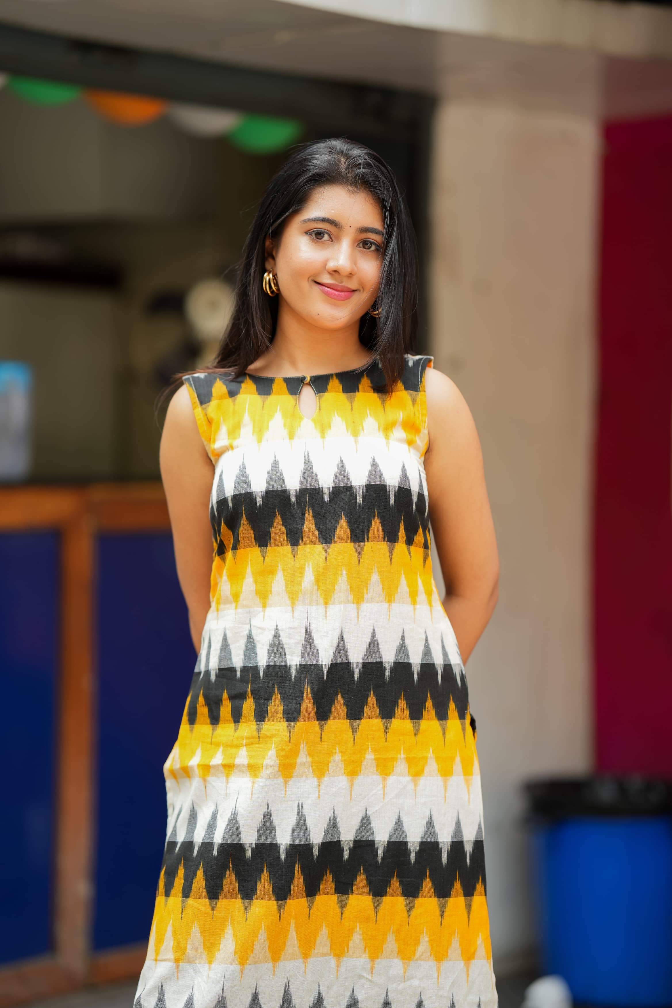 Premium Ikkat Kurti by Disha - Stylish Indian Ethnic Wear for Women | Perfect for Festivals, Parties & Casual Outings