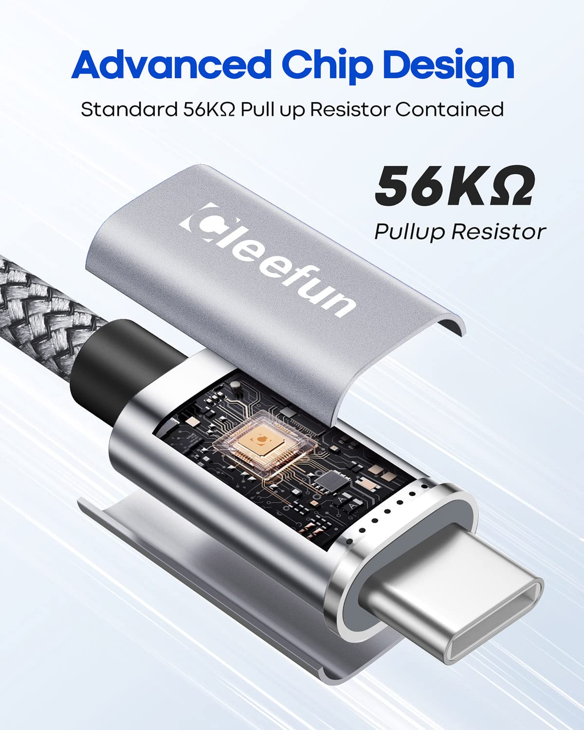 CLEEFUN 10ft USB C Cable 2-Pack, Fast Charging USB-C to USB-A Braided Cord for PS5 Controller, iPhone 15/16 Pro, Samsung Galaxy S24/S23/S22/S21/S20/S10/S9/S8, A51/A52/A53/A70 - Durable Grey Nylon - Perfect for Gaming, Travel & Home Charging