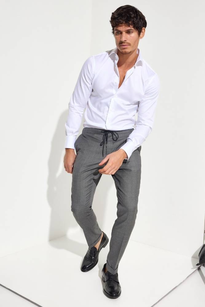 Blair Wool Trousers for Men & Women - Premium Grey Wool Pants for Office, Business & Casual Wear