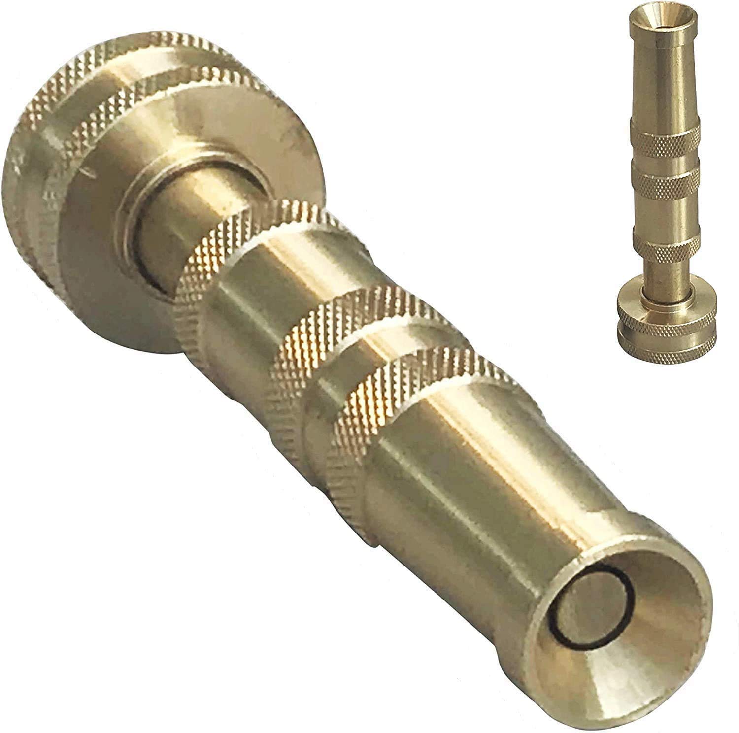 Heavy Duty Brass High Pressure Hose Nozzle - Adjustable Garden Hose Spray Nozzle for Standard Hoses, Power Washers & Garden Sprayers | Perfect for Watering Plants, Car Washing & Outdoor Cleaning