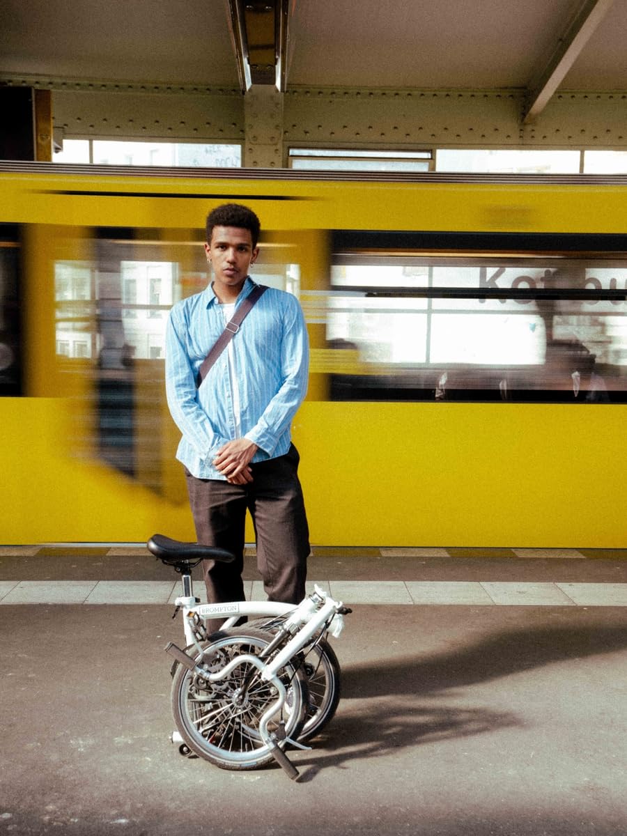 Brompton Folding Commuter Bike A Line 3-Speed - Compact & Lightweight Urban Bicycle for Adults | Perfect for City Commuting, Travel & Public Transport
