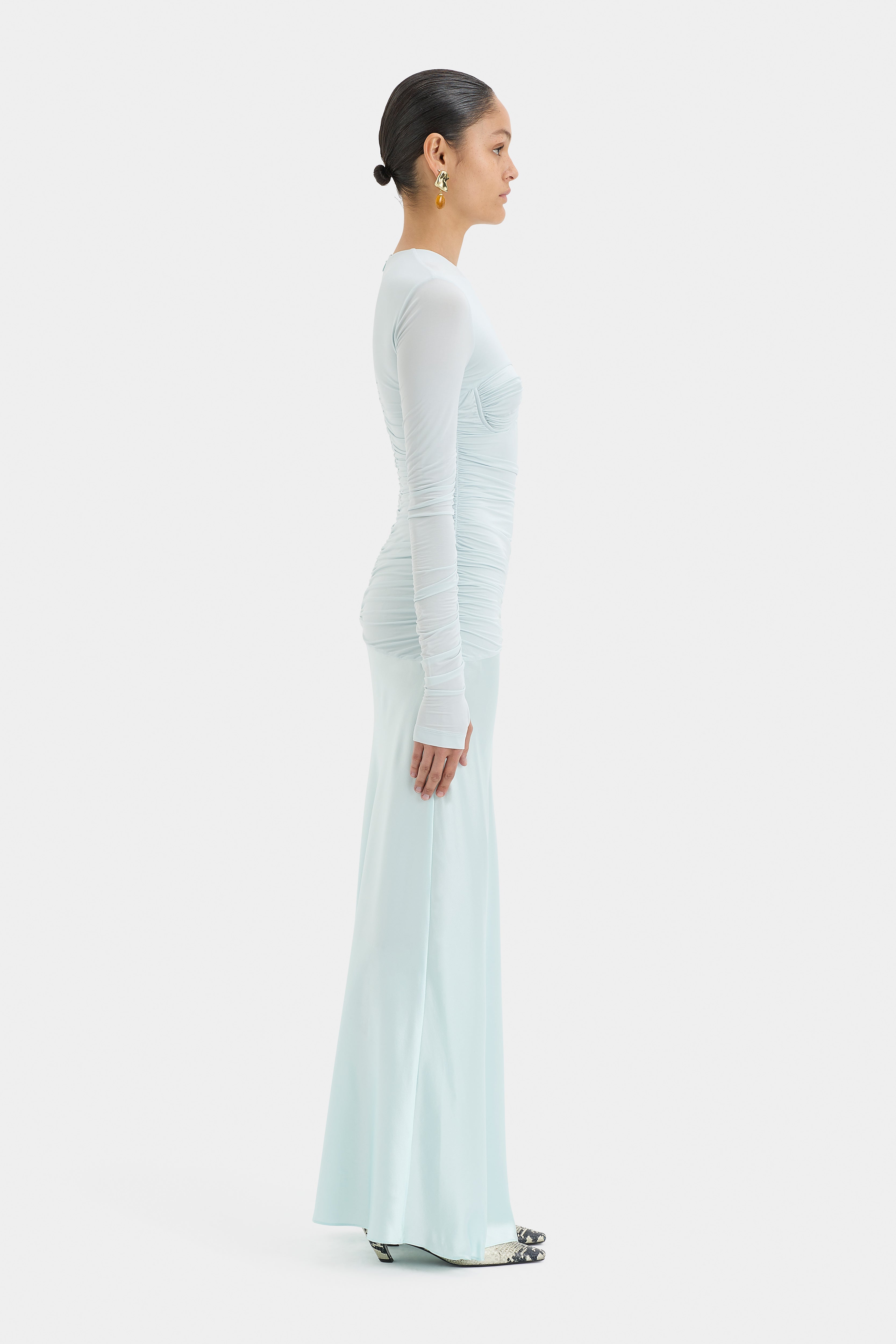 Alessia Elegant Draped Evening Gown for Women - Formal Party Dress for Prom, Wedding & Special Occasions