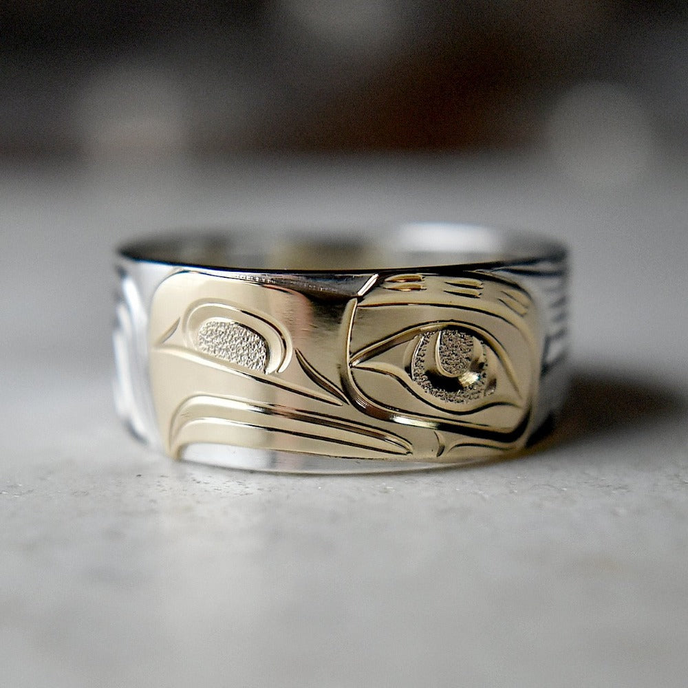 Flat & Tapered Gold Overlay Ring by Joe Descoteaux - Elegant Minimalist Jewelry for Women, Perfect for Everyday Wear, Special Occasions & Gifts