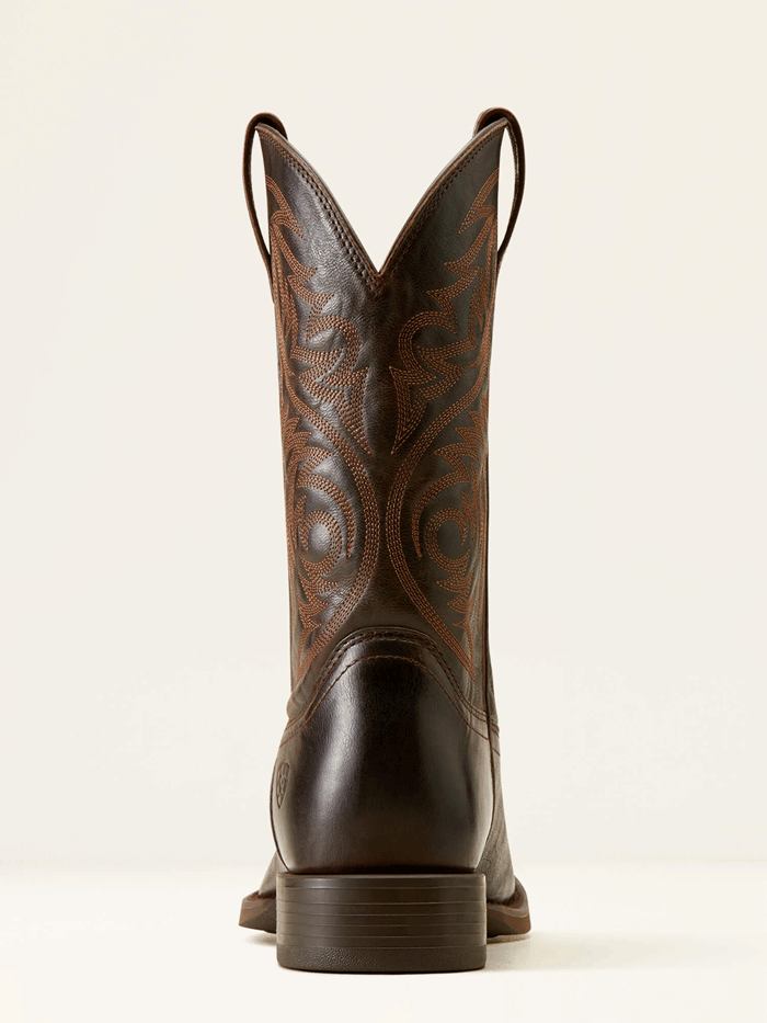 Ariat Men's Sport Herdsman Cowboy Boots - Burnished Chocolate Brown - Western Riding, Country Fashion & Outdoor Work Boots for Men