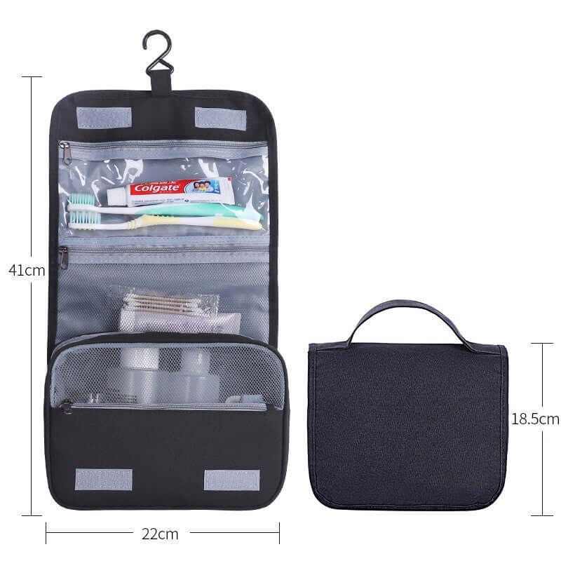 Waterproof Hanging Foldable Travel Toiletry Bag for Women & Men - Perfect for Camping, Gym, and Vacation Trips | A1352