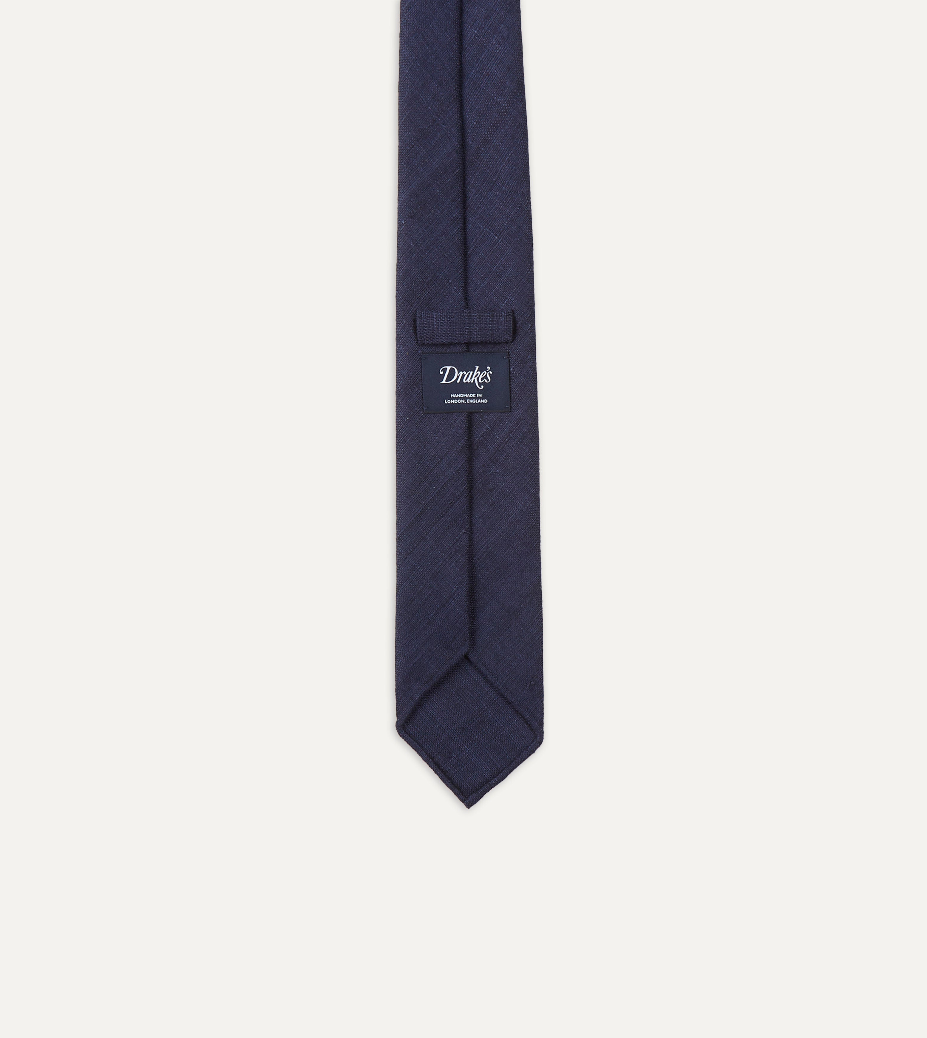 Handmade Navy Blue Tussah Silk Tie for Men - Elegant Formal Necktie for Business, Weddings & Special Occasions