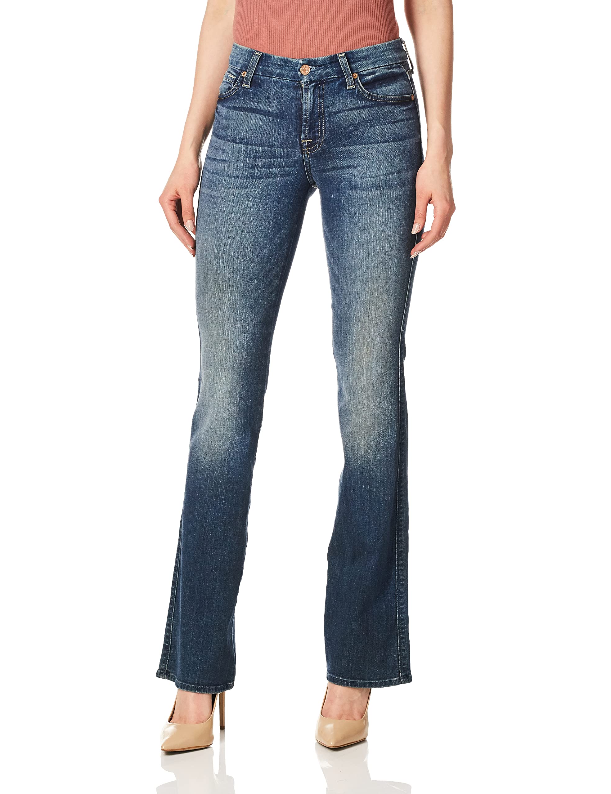 7 For All Mankind Women's Bootcut Jeans - Premium Denim Pants for Casual & Dressy Outfits | Perfect for Work, Date Night & Everyday Wear