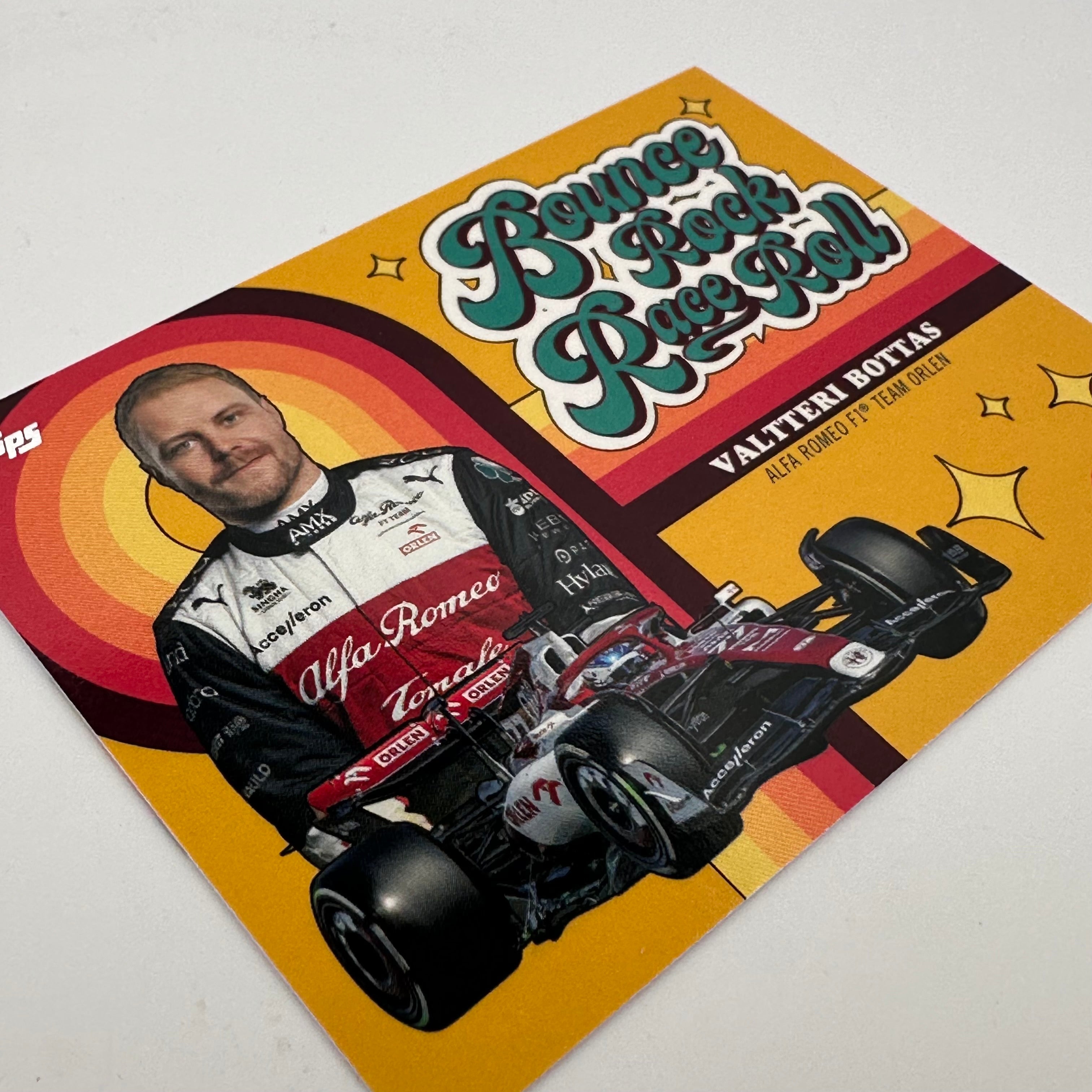 2022 Topps Formula 1 Valteri Bottas #09/50 Gold Parallel Card - Bounce Rock Race Roll - F1 Collectible, Racing Memorabilia for Fans & Card Collectors (Perfect for Display, Trading, or Gifting)