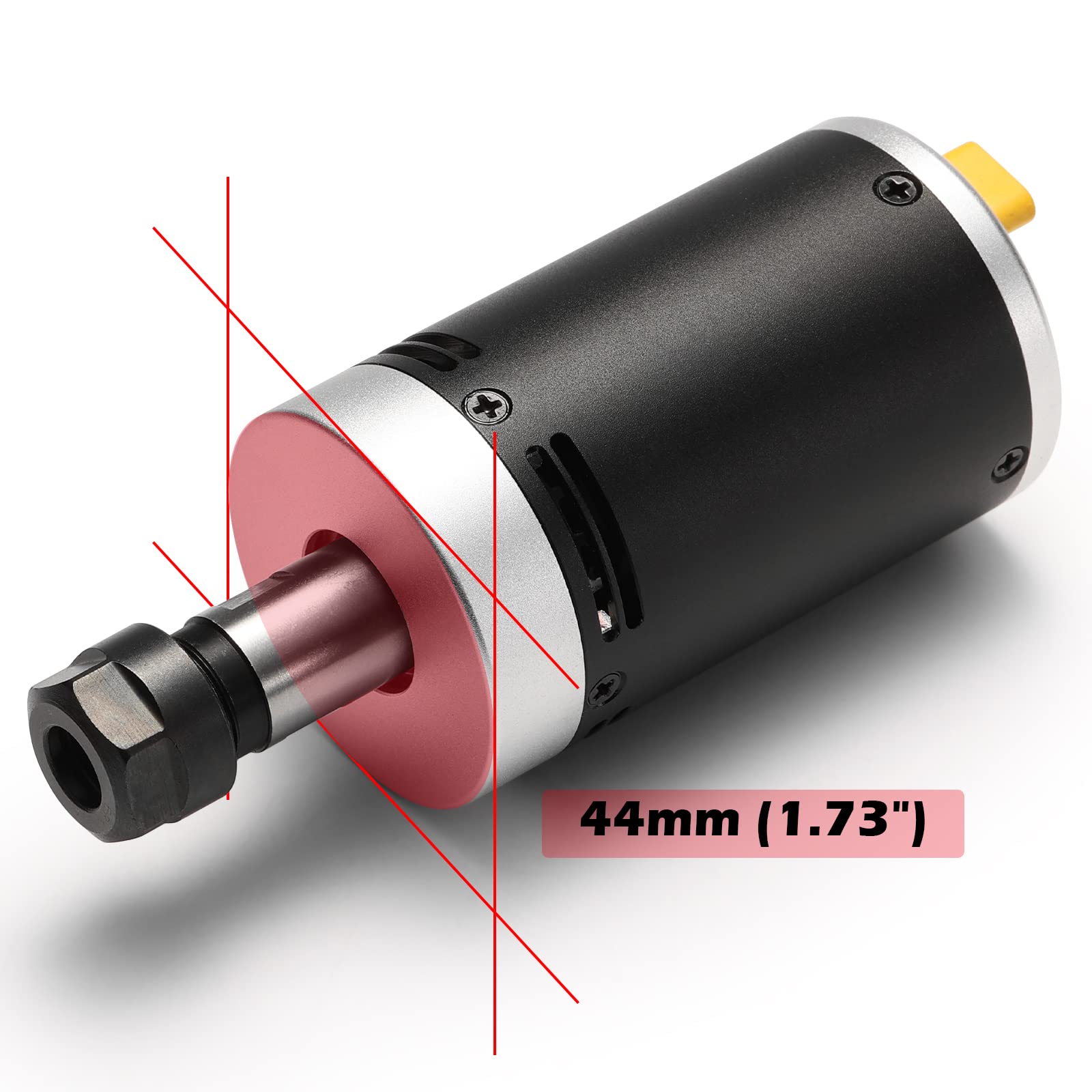24V 12000RPM CNC Brushless Motor DC Spindle Kit with Drive Board & Collet Holder - Compatible with 3018 Series CNC Machines for Wood Carving, PCB Milling & Metal Engraving