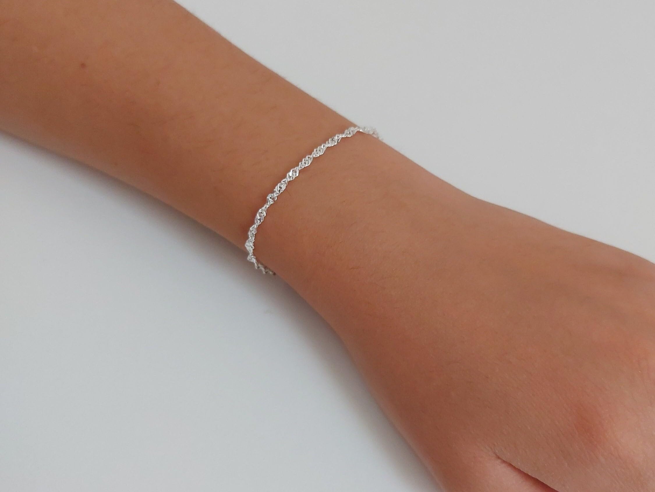 925 Sterling Silver Bracelets for Women & Girls - Stackable Paperclip, Satellite & Rope Chain Adjustable Dainty Jewelry Set | Trendy Gift for Birthday, Anniversary & Everyday Wear