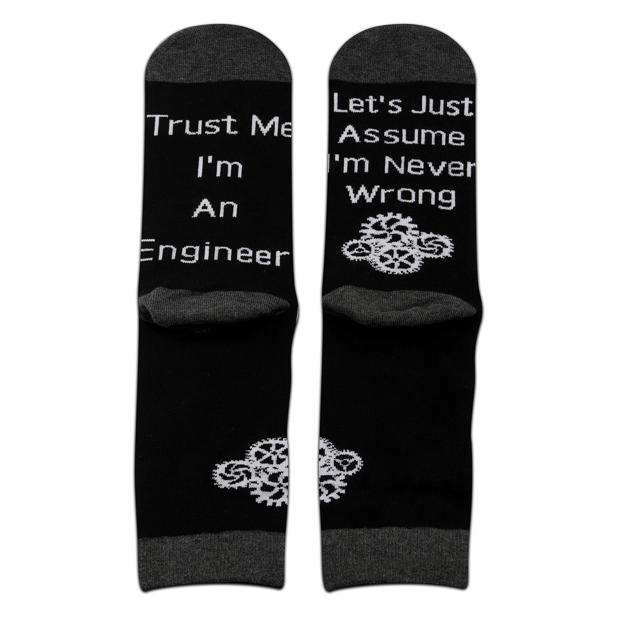 PXTIDY 2 Pairs Engineer Socks - Funny Mechanical Engineering Gifts for Men & Women - Trust Me I'm an Engineer Socks - Perfect for Engineers, Graduation Gifts & STEM Professionals