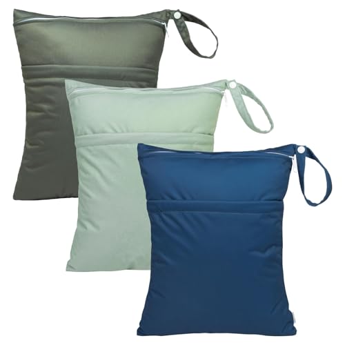 Olive and bean green & lake blue