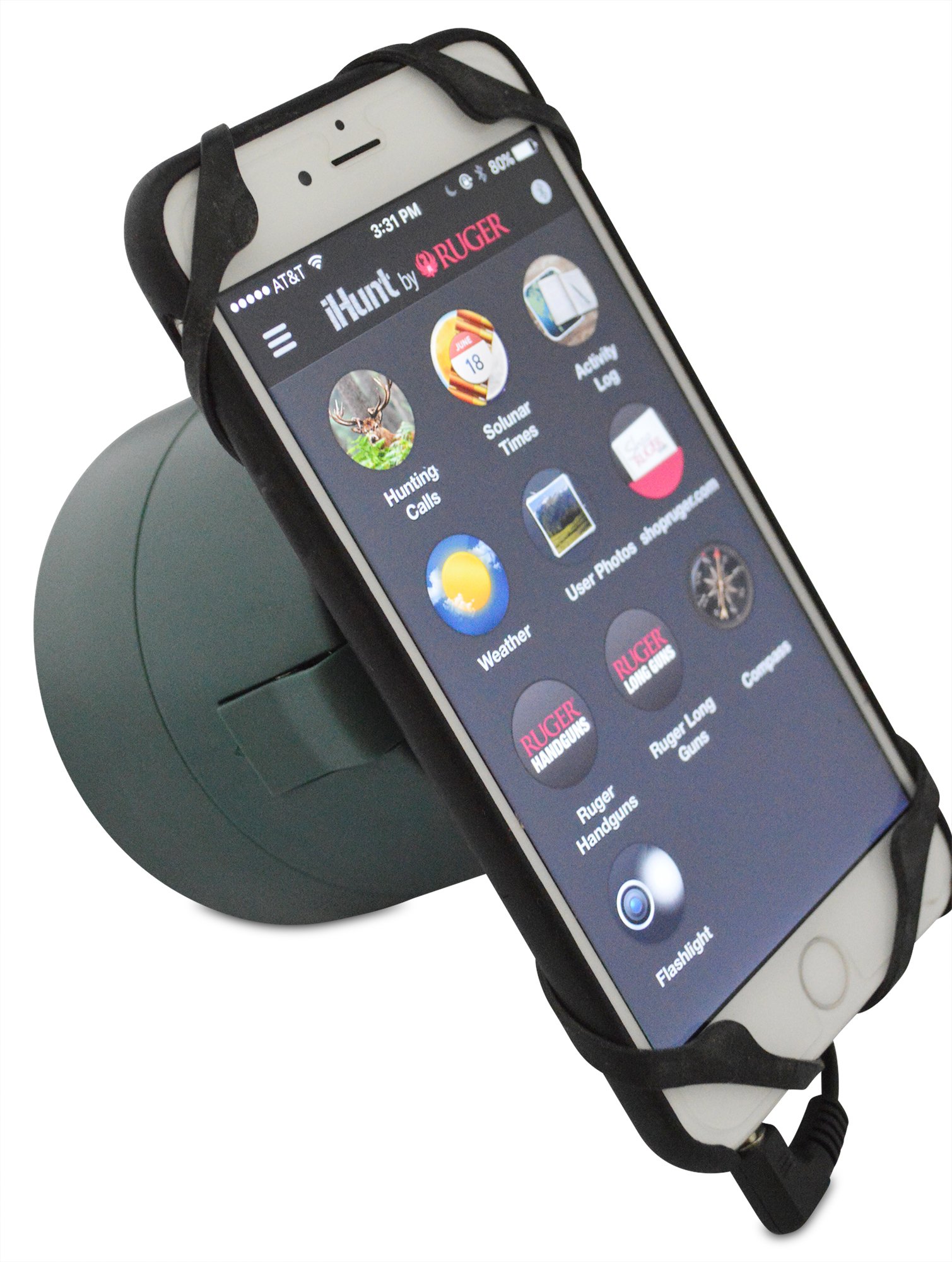iHunt Electronic Game Call - Handheld Hunting Call Device with 750 Preloaded Sounds & Free App for Smartphone Attachment | Perfect for Deer, Turkey & Predator Hunting in Woods or Fields