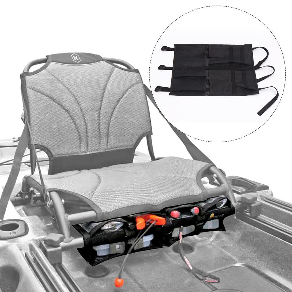 **Waterproof Kayak Canoe Storage Bag with Adjustable Buckle Straps - Under Seat Organizer for Kayaking, Canoeing & Dinghy Gear - Perfect for Water Sports & Outdoor Adventures (Black)**