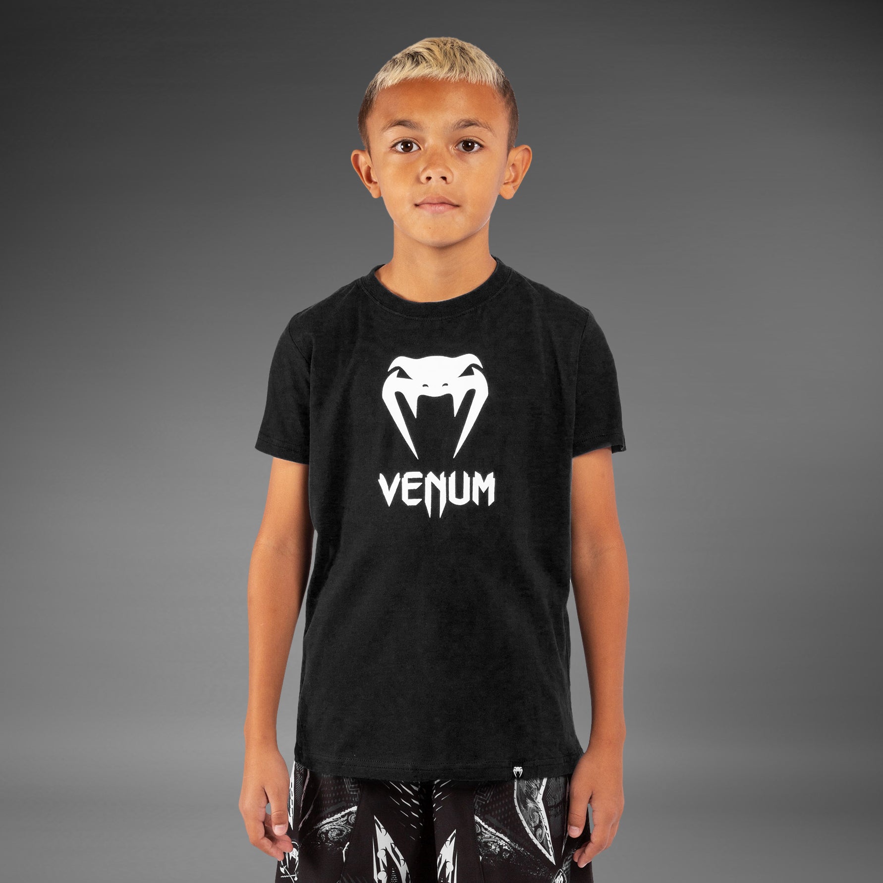 Venum Classic Kids T-Shirt - Black | Comfortable & Stylish Cotton Tee for Boys & Girls | Perfect for Sports, School & Casual Wear