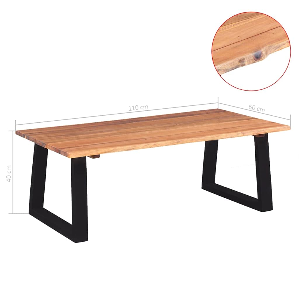 Modern Acacia Wood Coffee Table 43.3