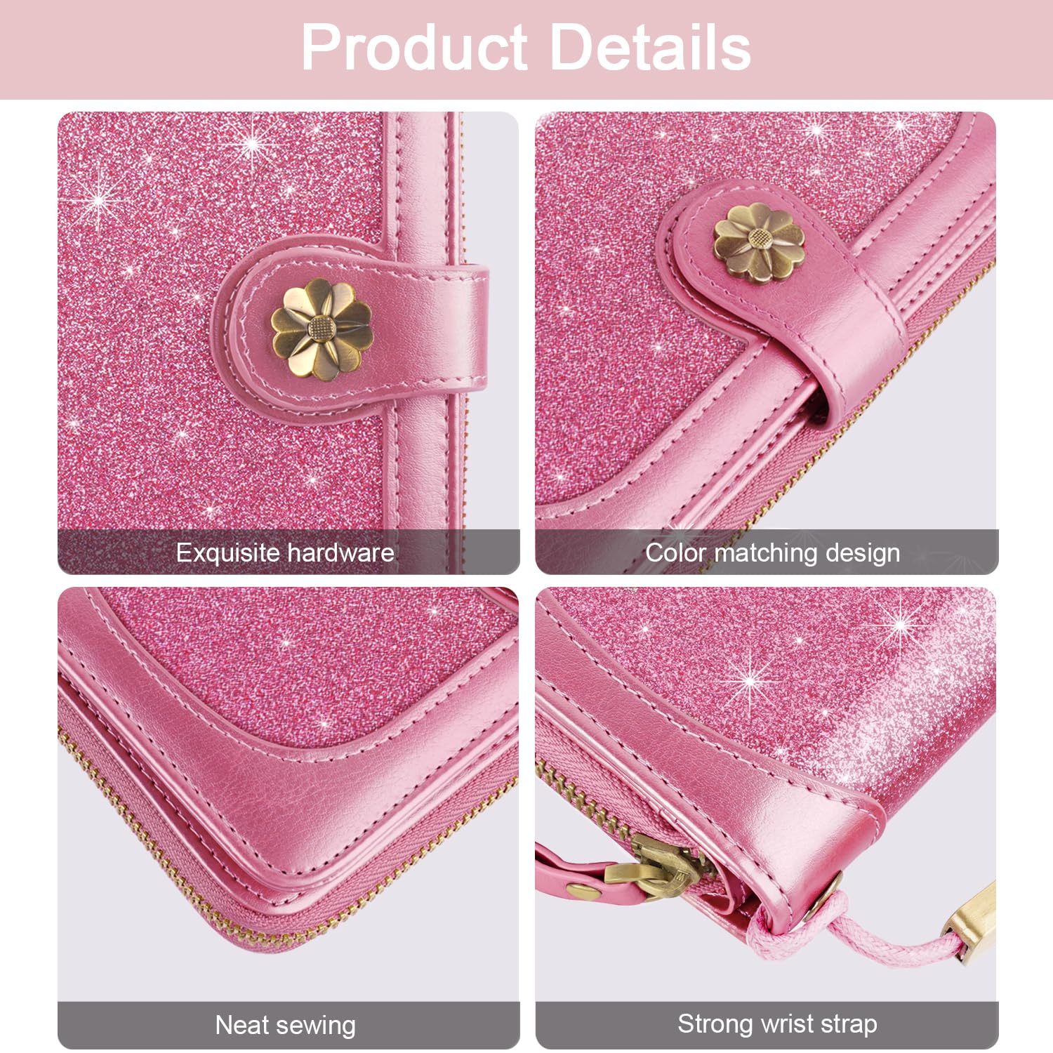 Women's RFID Blocking Leather Wallet with Multi Card Slots & Wrist Strap - Slim Clutch Purse Organizer for Credit Cards, Cash & ID - Perfect for Travel, Shopping & Everyday Use