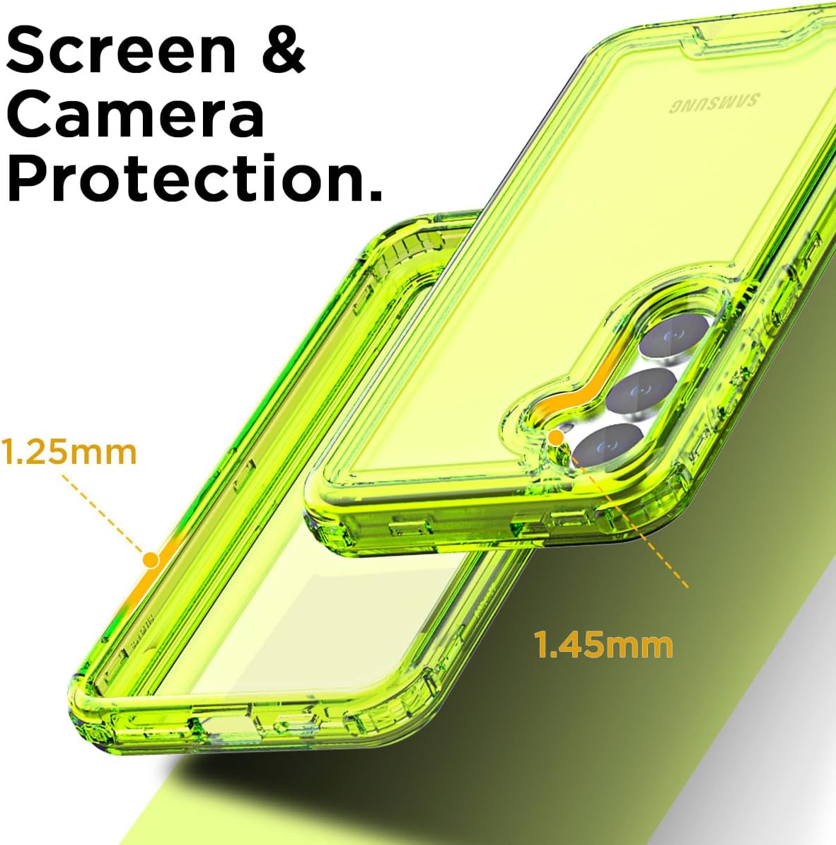 Samsung Galaxy S24/S25 Plus 3-Layer Crystal Clear Protective Case - Slim Fit, Shockproof & Scratch Resistant Cover for Everyday Use, Work & Travel