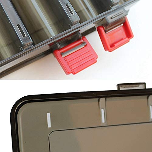 OriGlam Waterproof Fishing Lure Storage Box - Double Sided 10 Compartment Tackle Organizer for Fly Fishing & Vest - Durable Fishing Gear Accessories for Outdoor Anglers & Boat Trips