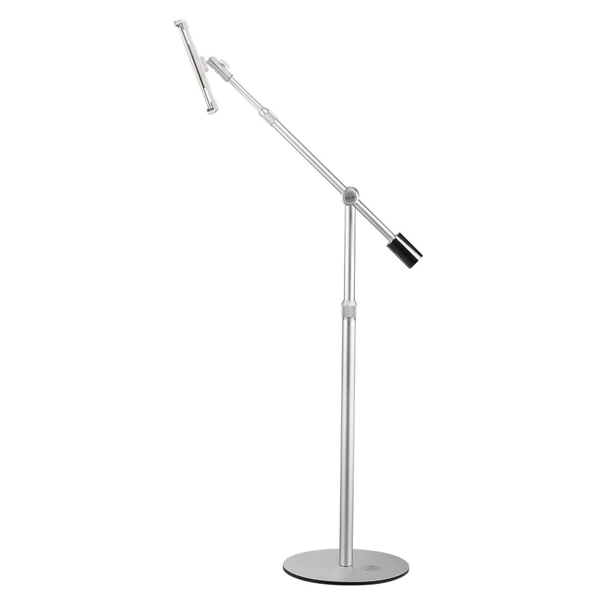 Suptek 360° Adjustable Aluminum Tablet Floor Stand - Flexible Height Phone Holder Mount for iPad, iPhone, Samsung, Asus & 4.7-11 inch Devices - Perfect for Bed, Kitchen, Office & Home Theater Use