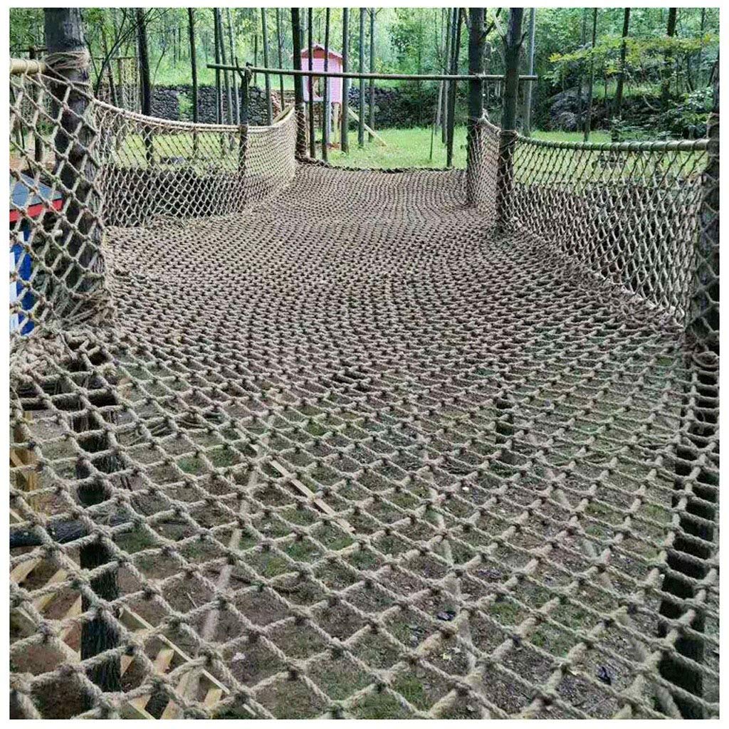 Safety Net for Kids - Anti-Fall & Anti-Cat Protection Barrier - Decorative Hemp Rope Ceiling Net for Indoor/Outdoor Use - Perfect for Balcony, Staircase & Play Area Safety