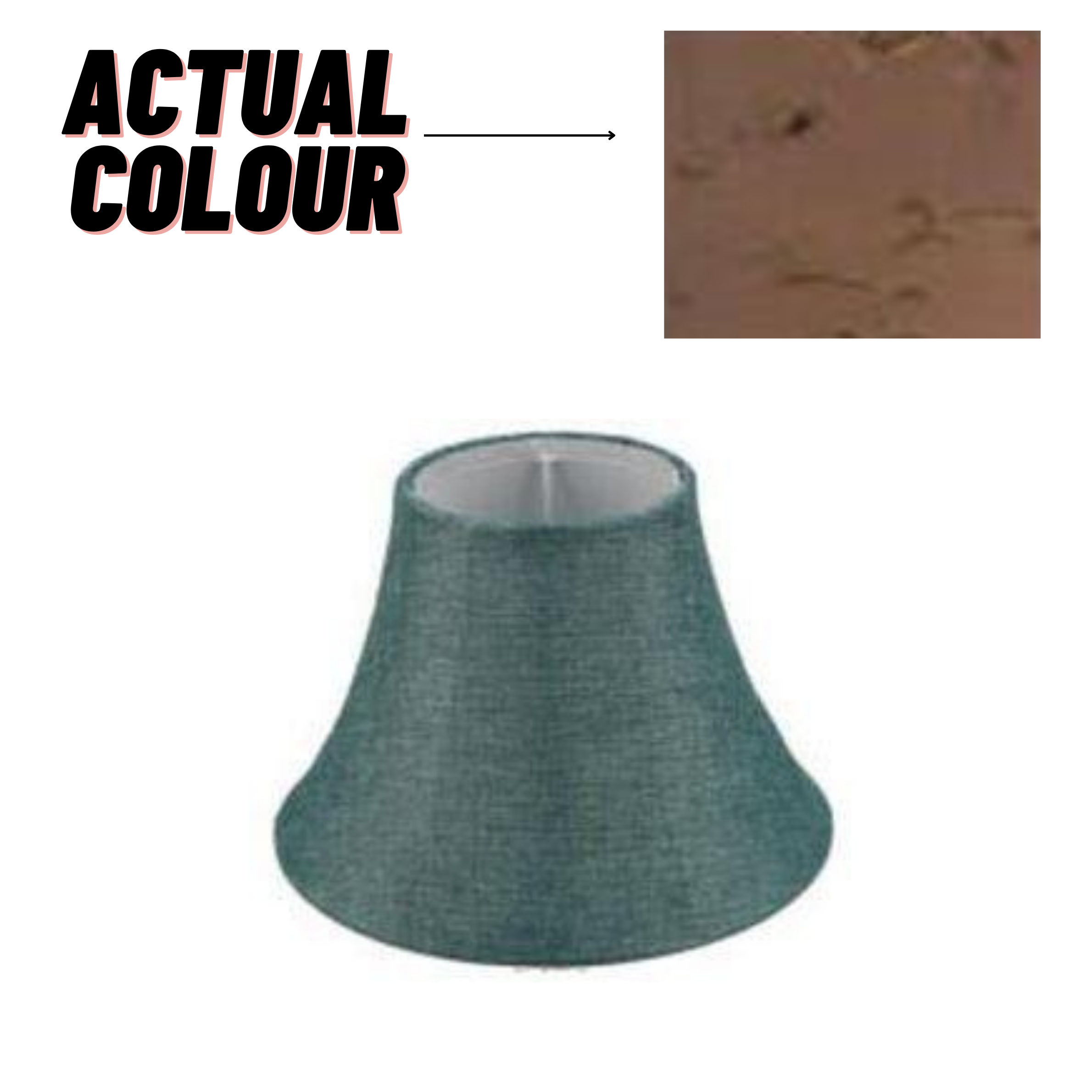 5.10.7 Inch Bell Lamp Shade - Brown Rose Color for Table Lamps, Floor Lamps & Ceiling Lights - Perfect for Living Room, Bedroom & Office Decor